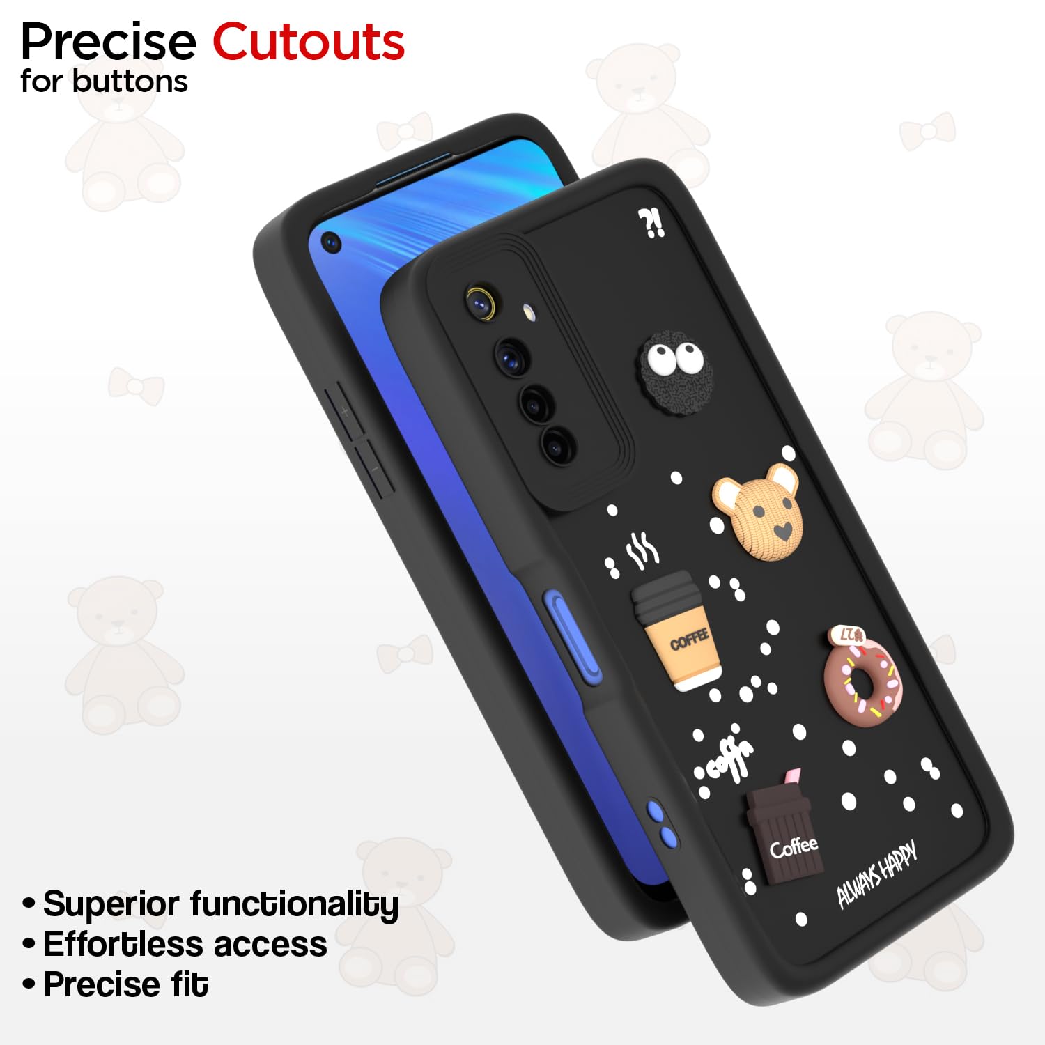 Pikkme Realme 6/6i/3D Silicone black back cover – photo 6