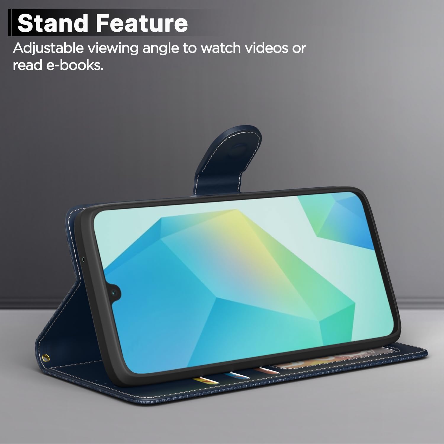 Pikkme blue Wallet flip case for Samsung A16 5G – photo 3