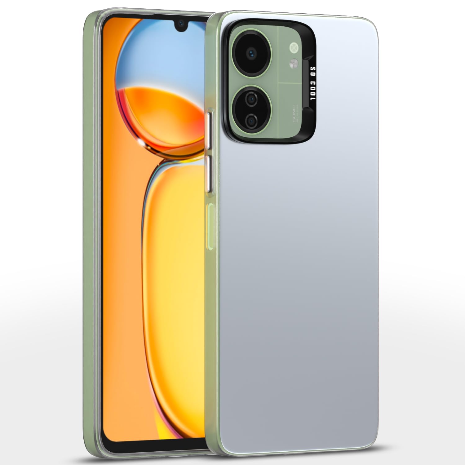 Pikkme Redmi 13C 5G So Cool Matte Finish Back Cover (Silver)