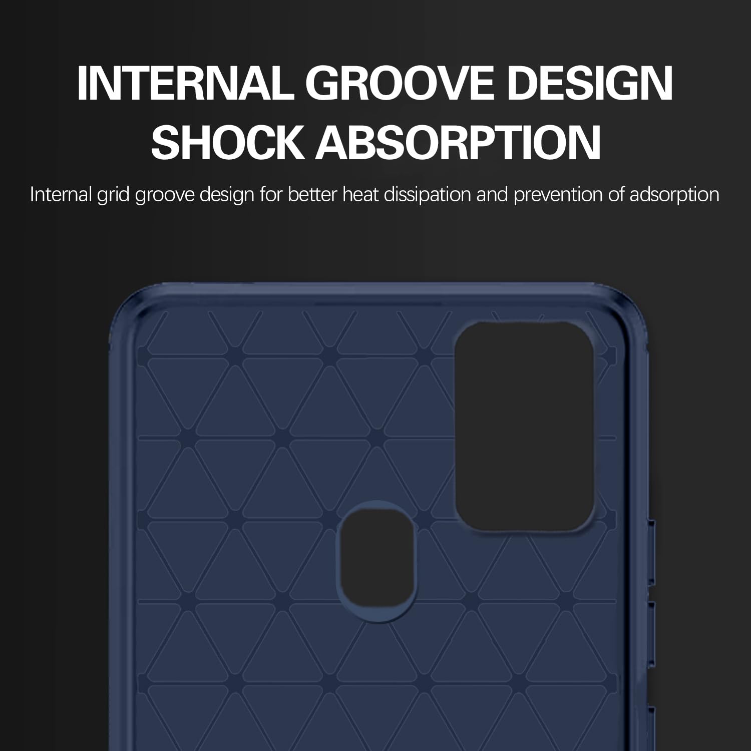 Pikkme Samsung Galaxy M31 / F41 / M31 Prime Hybrid Carbon Fiber Back Cover | Blue