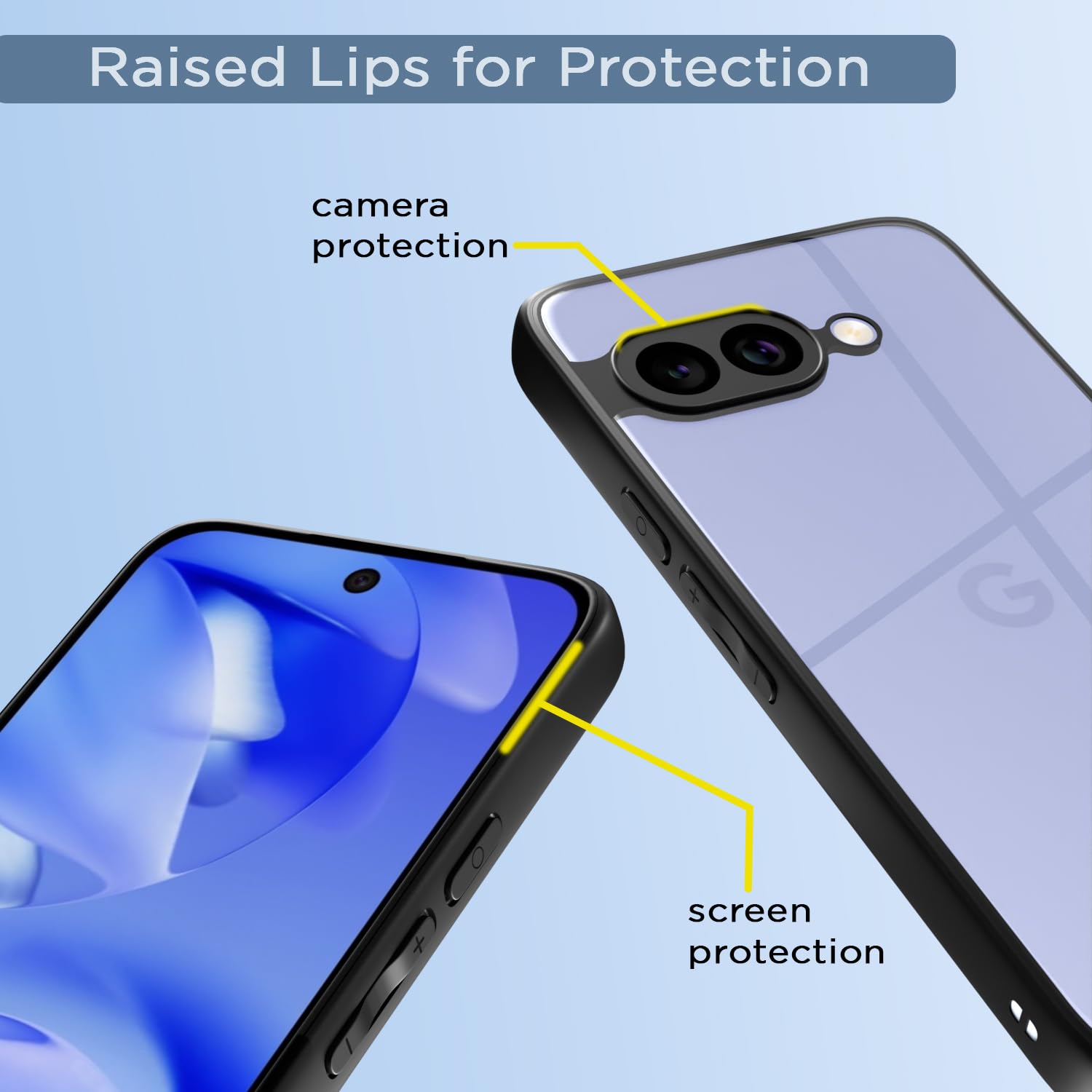 Black Hybrid mobile back cover for Google Pixel 9a – Pikkme – photo 4