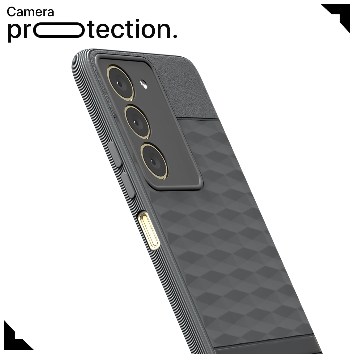 Pikkme Realme 14x 5G / Realme Narzo 80x Gencase Back Cover (Grey)