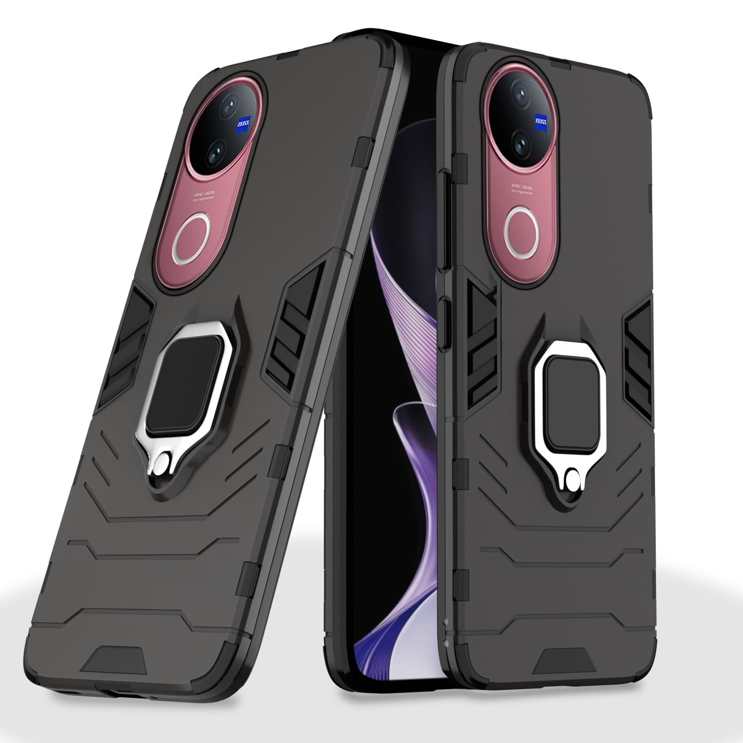 Pikkme Vivo V50 5G D5 Tough Armor Bumper Cover - Black