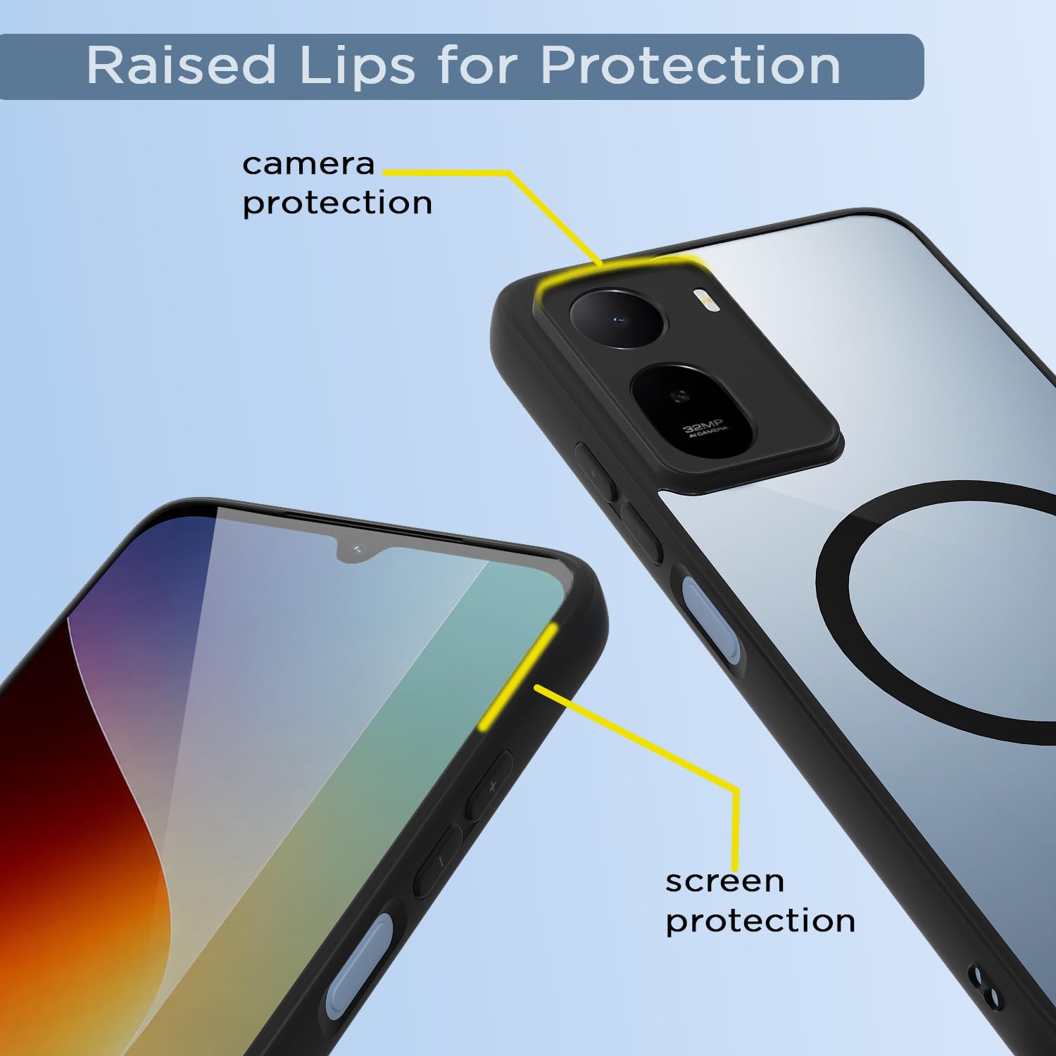 Pikkme Redmi A7 Pro/Poco C85x 5G/C81 MagSafe black mag-safe phone cover – photo 4
