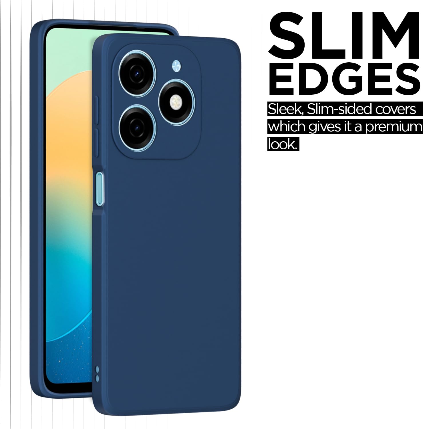 Pikkme TECNO Spark Go 2024 Liquid Silicone Back Cover (Blue)