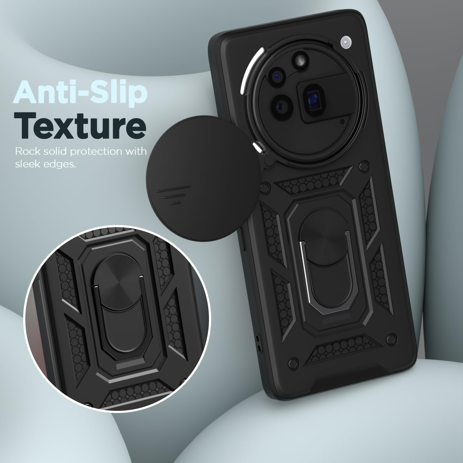 Pikkme Nothing Phone 3a Pro 5G D10 Tough Armor Back Cover (Black)