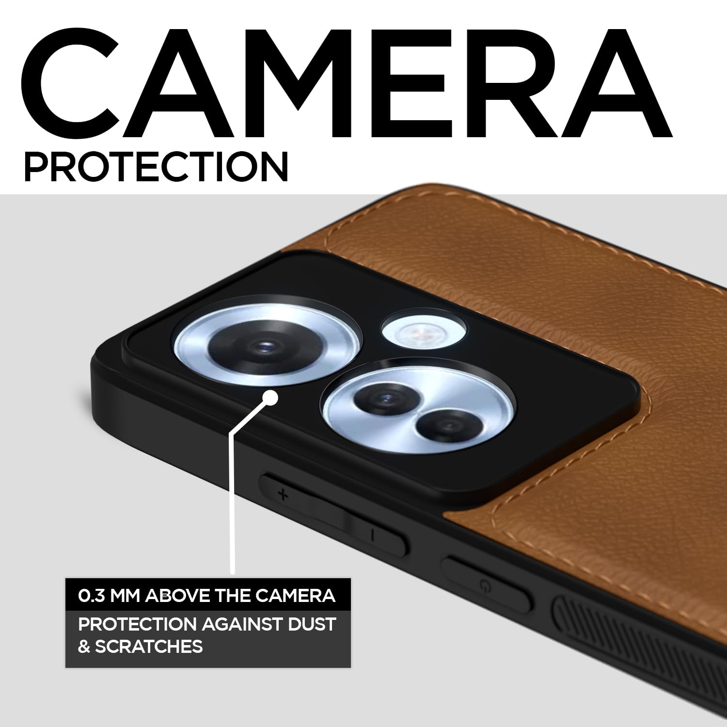 Pikkme Oppo F25 Pro 5G Leatherback Back Case | Brown