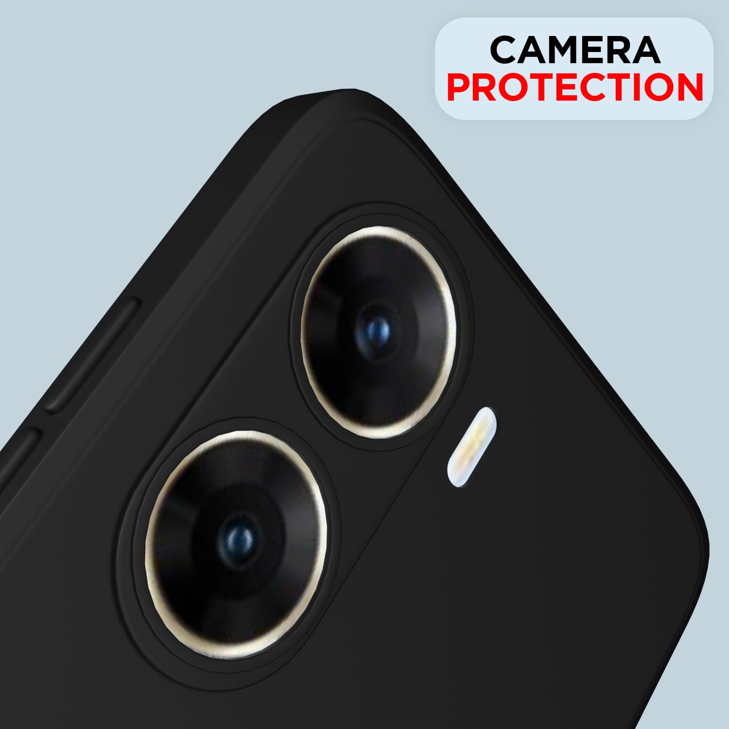 Pikkme Vivo V29e 5G Soft Matte Silicone Shockproof Case (Black)