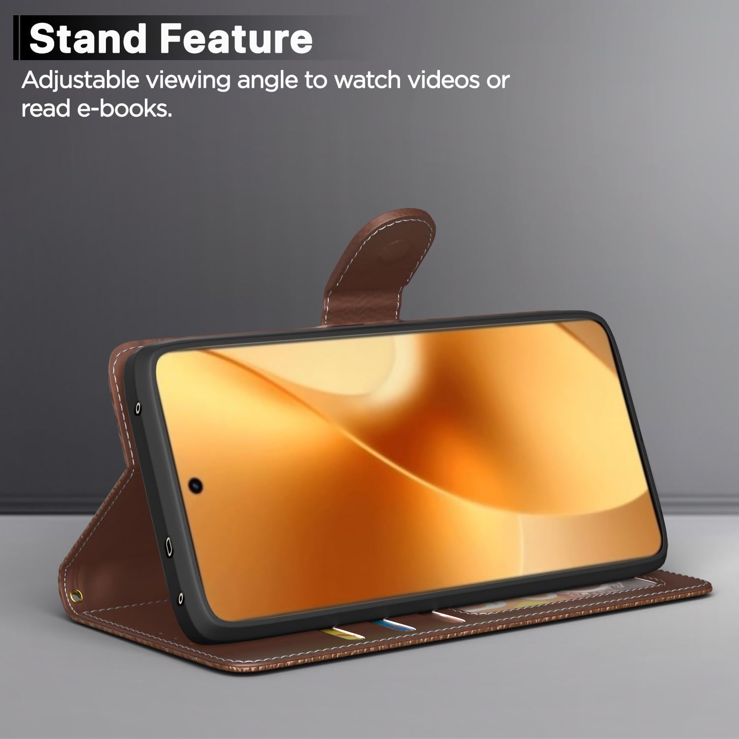 Pikkme Realme 16 Pro Plus 5G Wallet tan flip case – photo 3