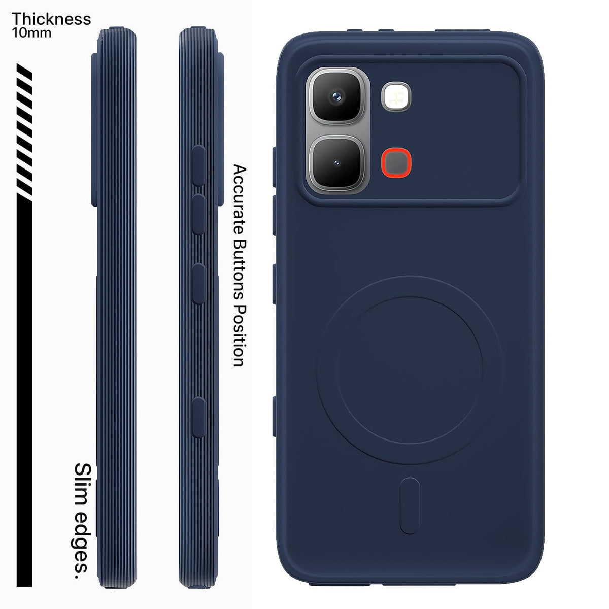 Infinix Note Edge 5G MagSafe mobile back cover in blue by Pikkme – photo 3
