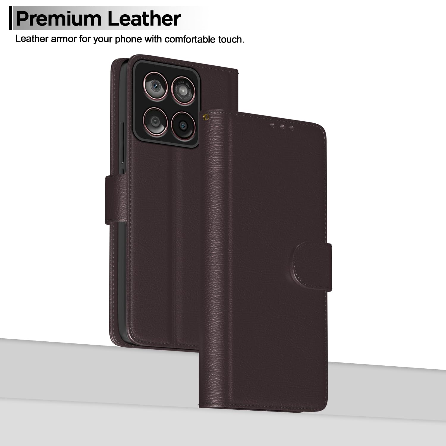 Pikkme Motorola Moto Edge 60 5G / Motorola Moto Edge 60 Fusion 5G Vintage Flip Cover (Coffee)