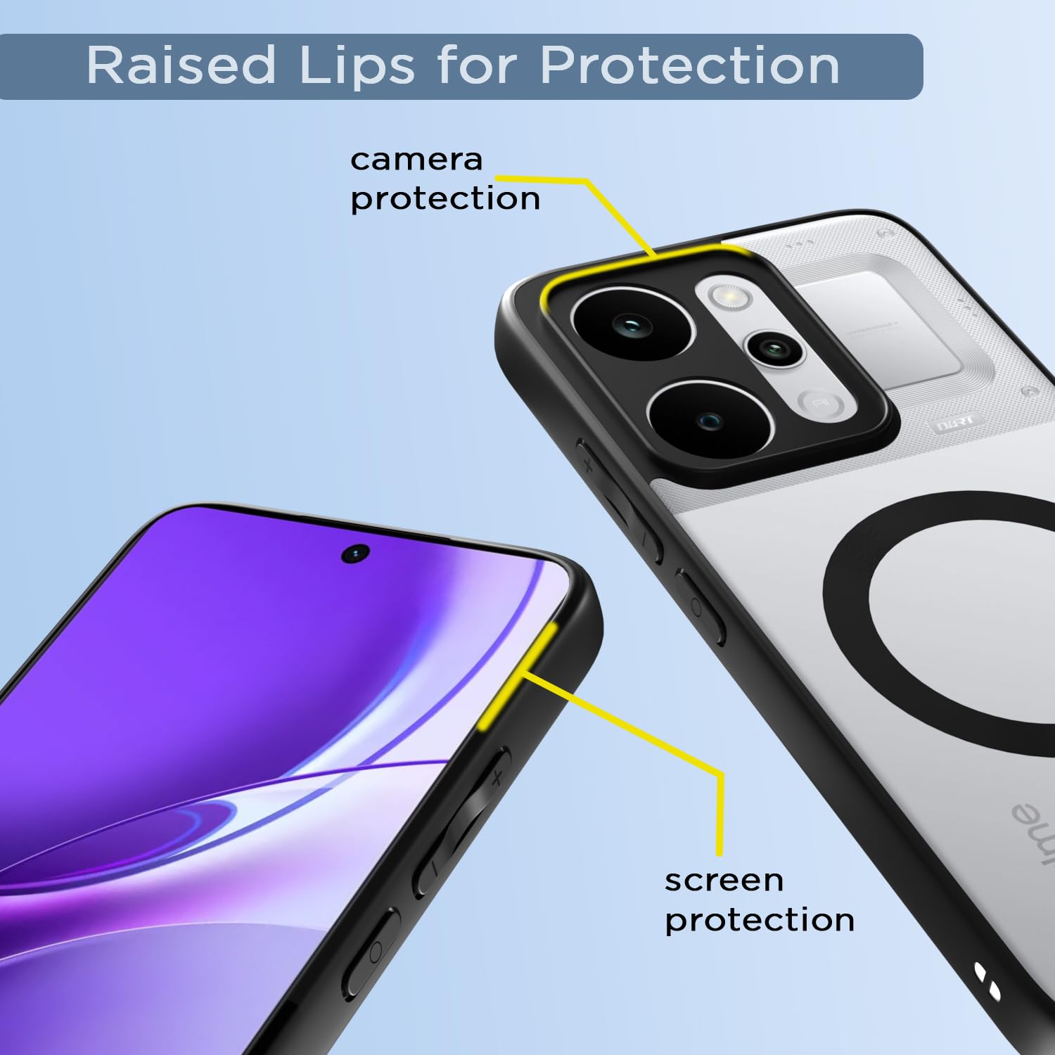 Realme P4 Power 5G mobile back cover in black mag-safe by Pikkme – photo 4