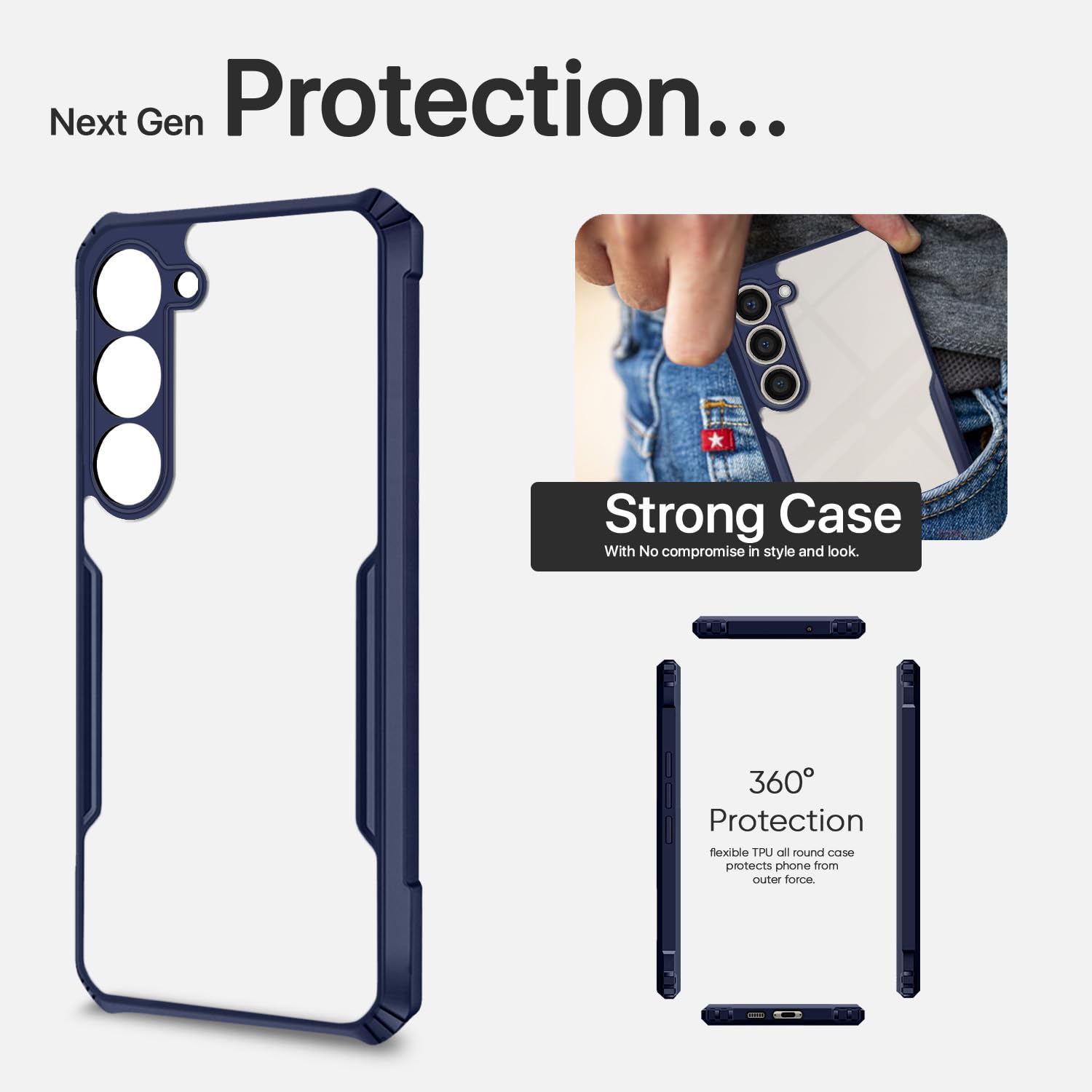 Pikkme blue Hybrid mobile back cover for Samsung S23 Plus – photo 6