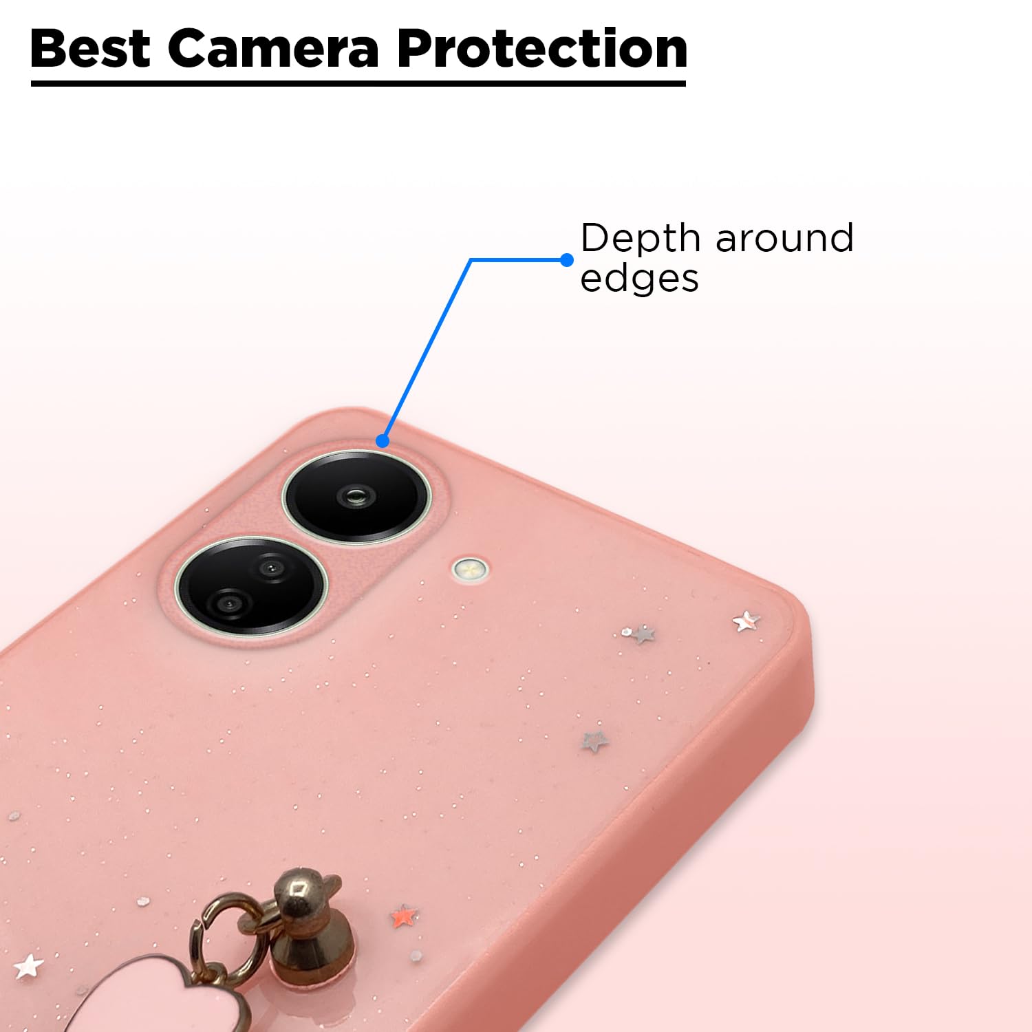 Pikkme Redmi 13C 4G/Poco C65 Chain pink phone cover – photo 2