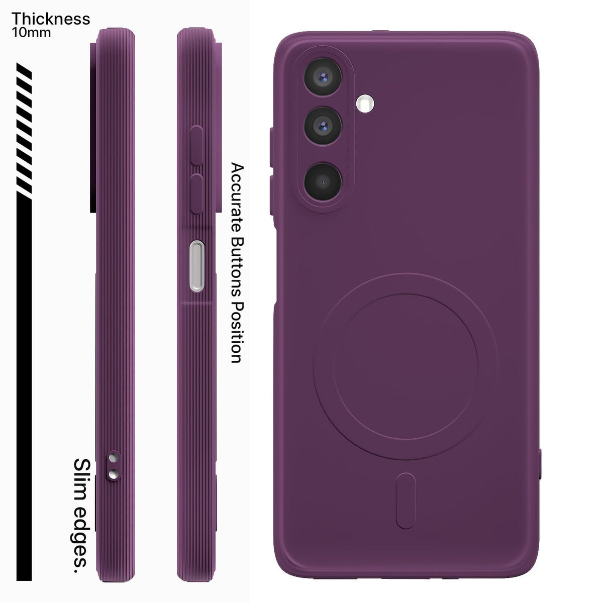 Purple MagSafe back cover for Samsung A27/M47 5G – Pikkme – photo 3