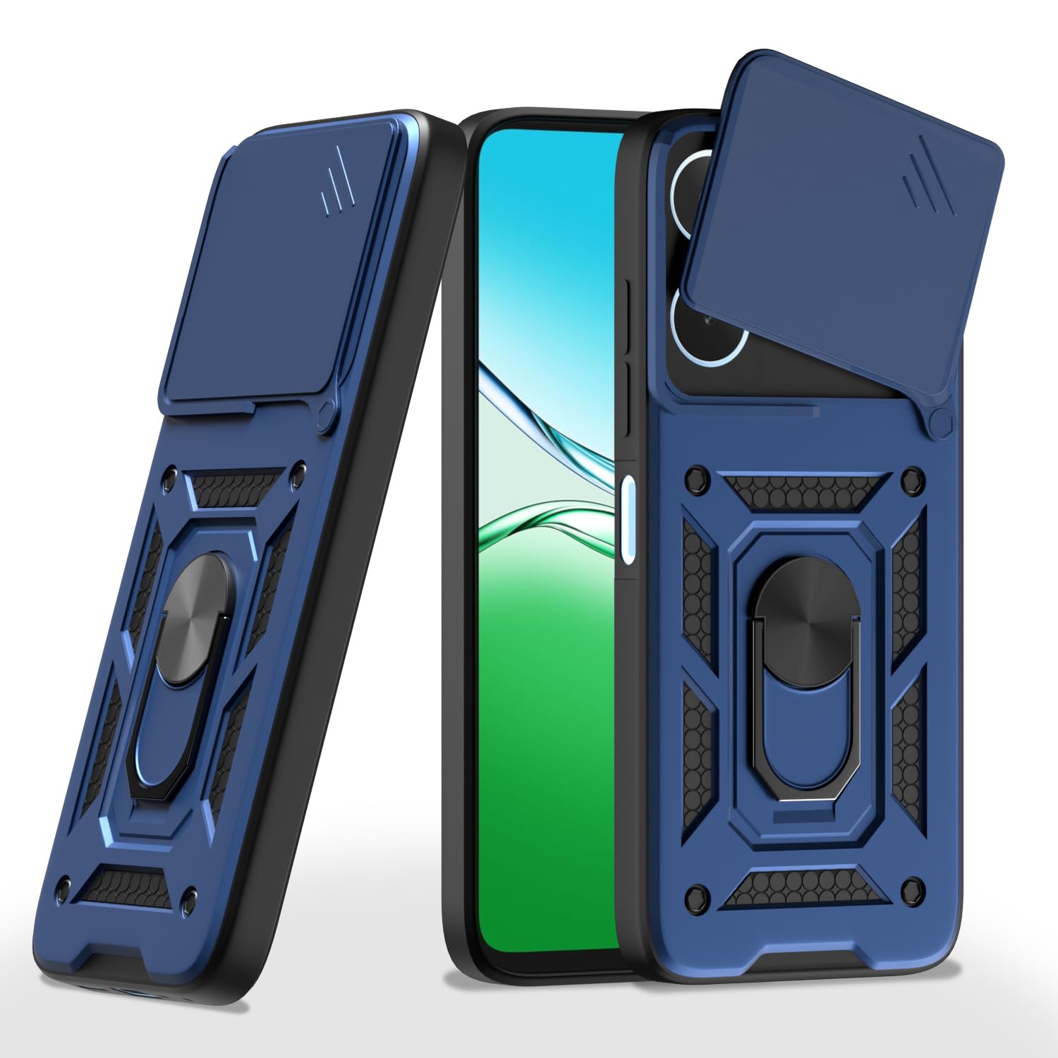 Oppo A5 Pro 5G/360 D10 Camera Shield phone cover in blue by Pikkme