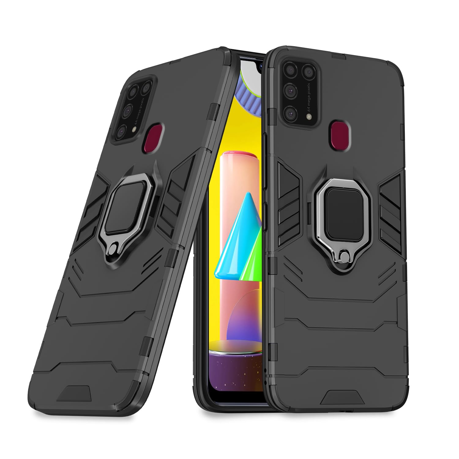 Samsung Galaxy M31 / M31 Prime / F41 D5 Tough Armor Back Cover - Black