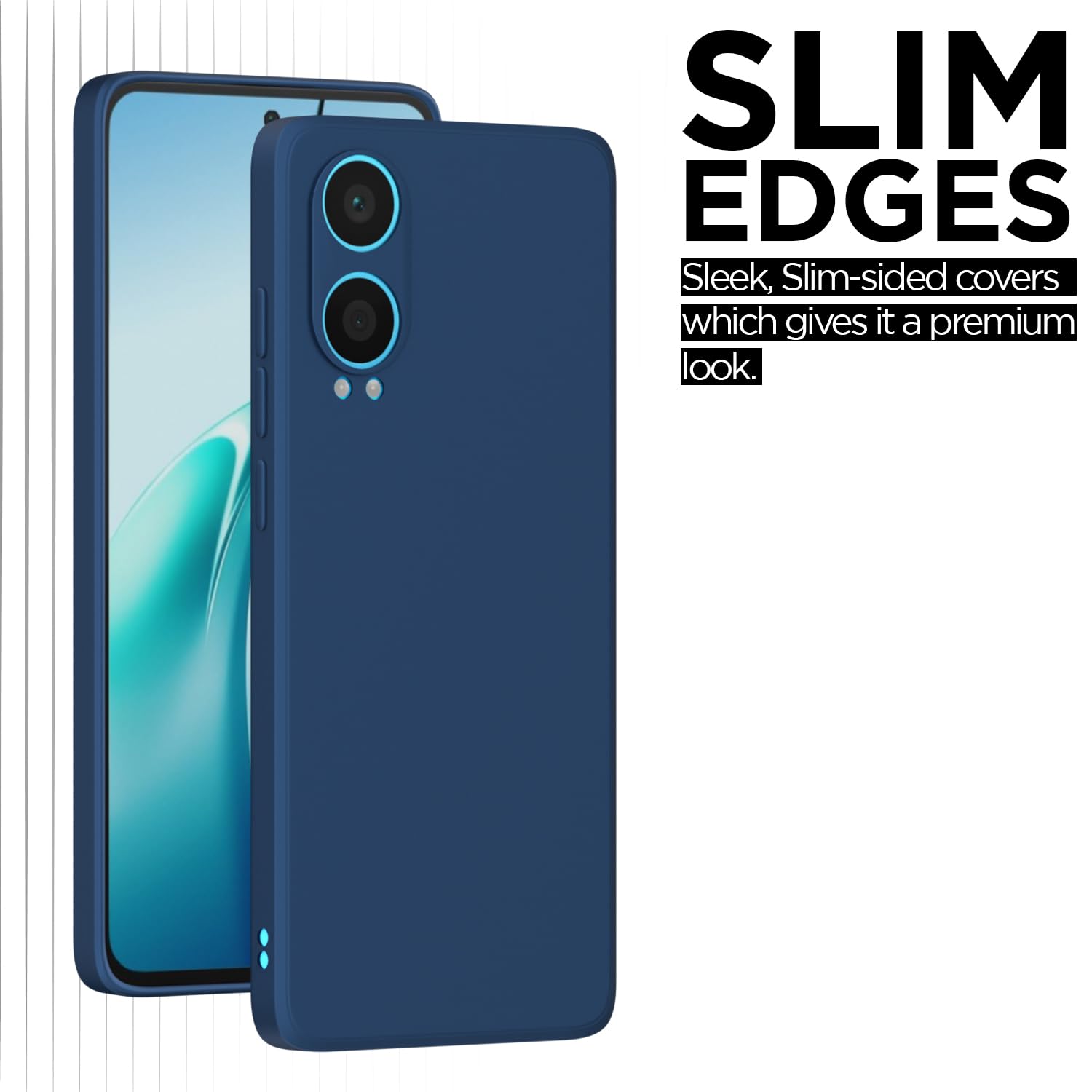 Pikkme OnePlus Nord CE4 Lite 5G Soft Matte Silicone Shockproof Case (Blue)