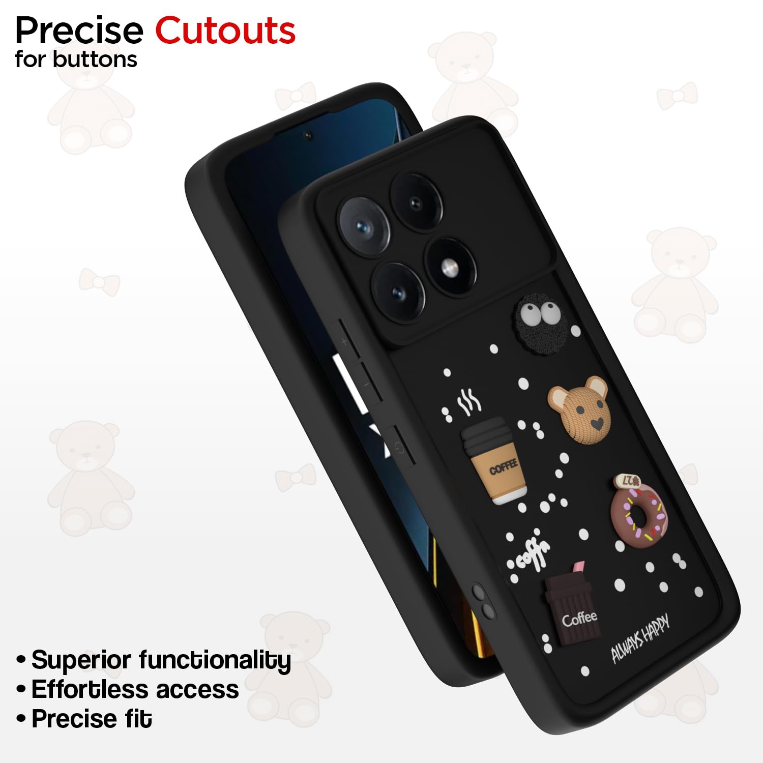 Pikkme black Silicone back cover for Poco X6 Pro 5G – photo 6