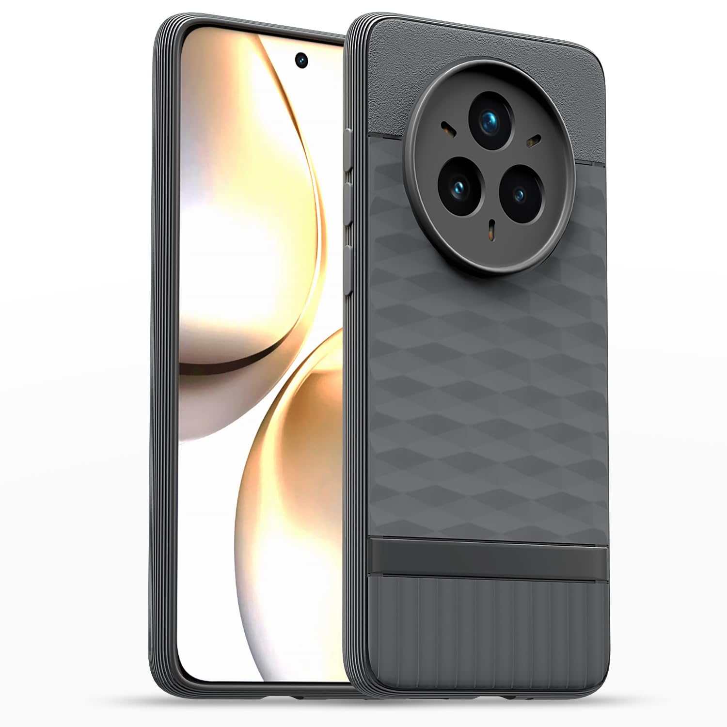 Realme 14 Pro Plus 5G / Realme P3 Pro 5G | TPU Soft Surface | Full Camera Protection | Flexible and Stockproof Back Case - Grey