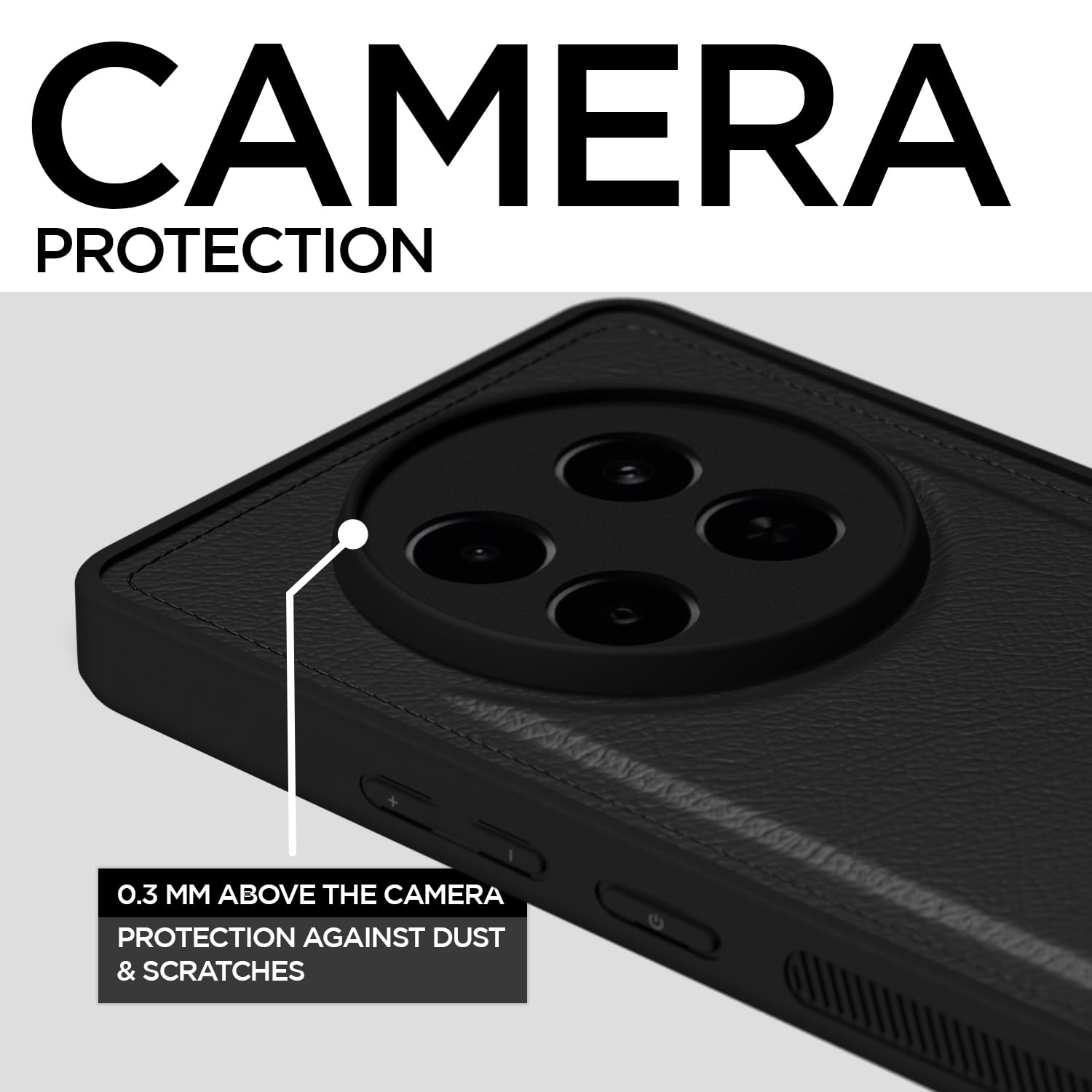 Pikkme Realme 13 Plus 5G / Realme P1 Speed 5G Leatherback Back Case | Black