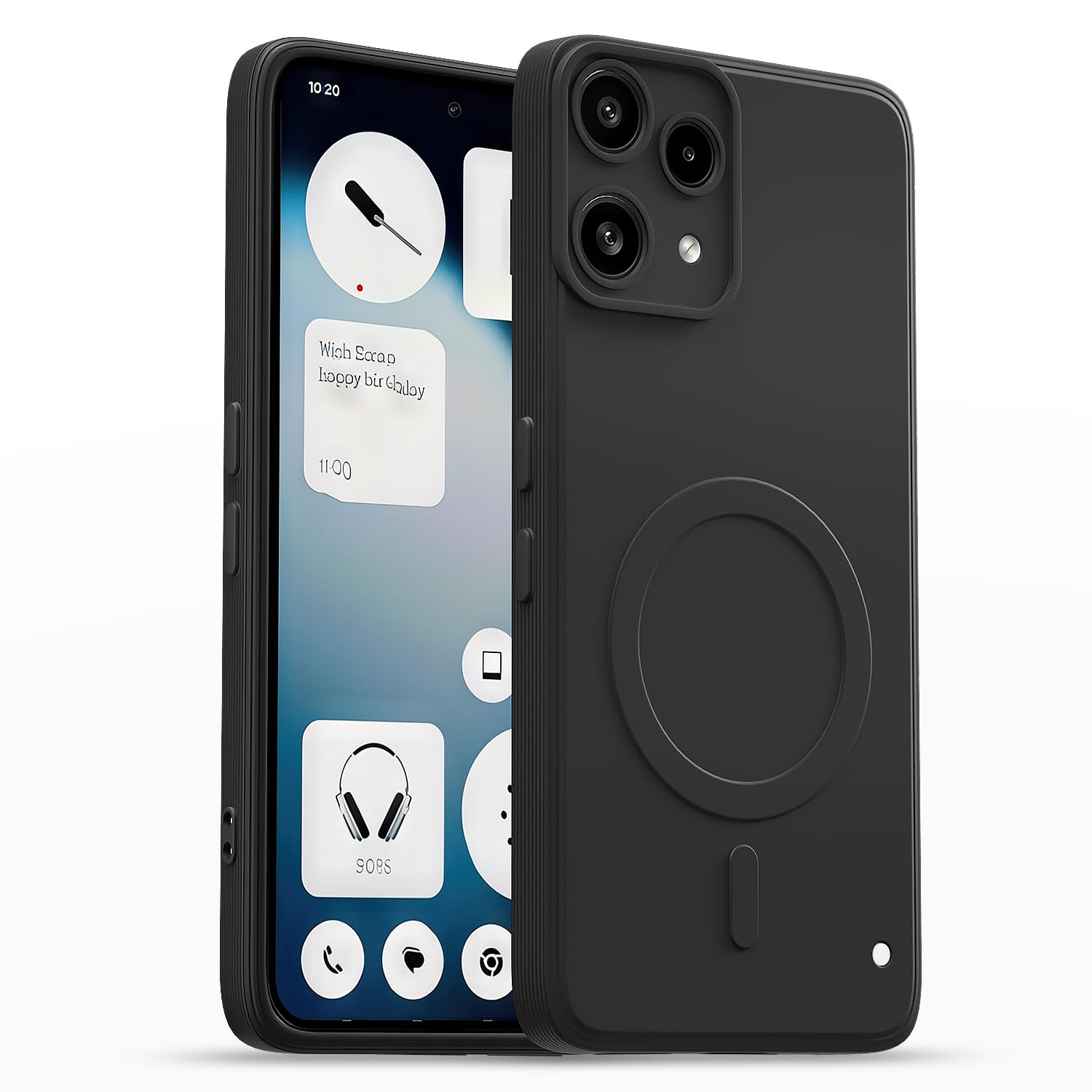 Nothing Phone 3a Lite 5G back cover in black by Pikkme