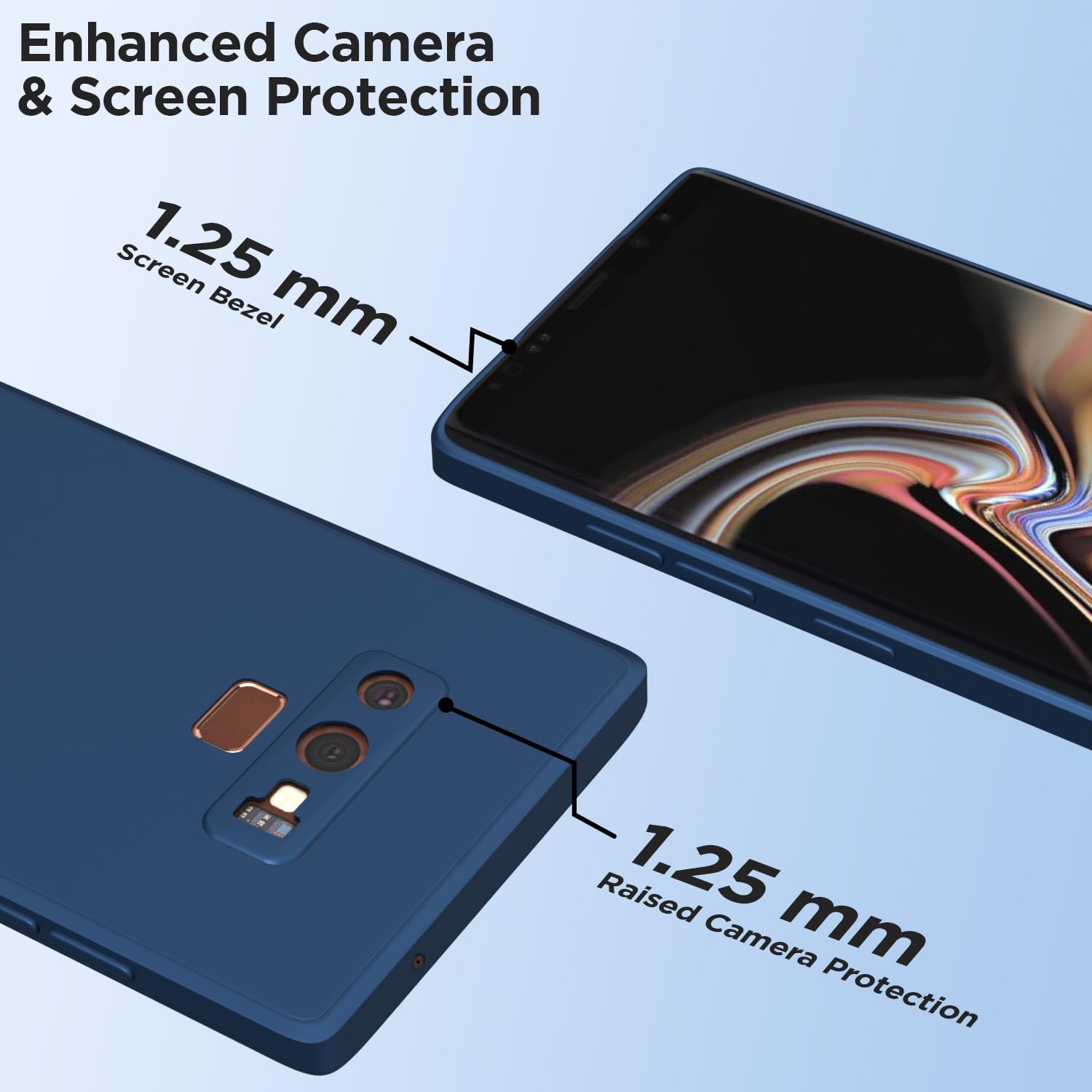Blue mobile cover for Samsung Note 9 – Pikkme – photo 6