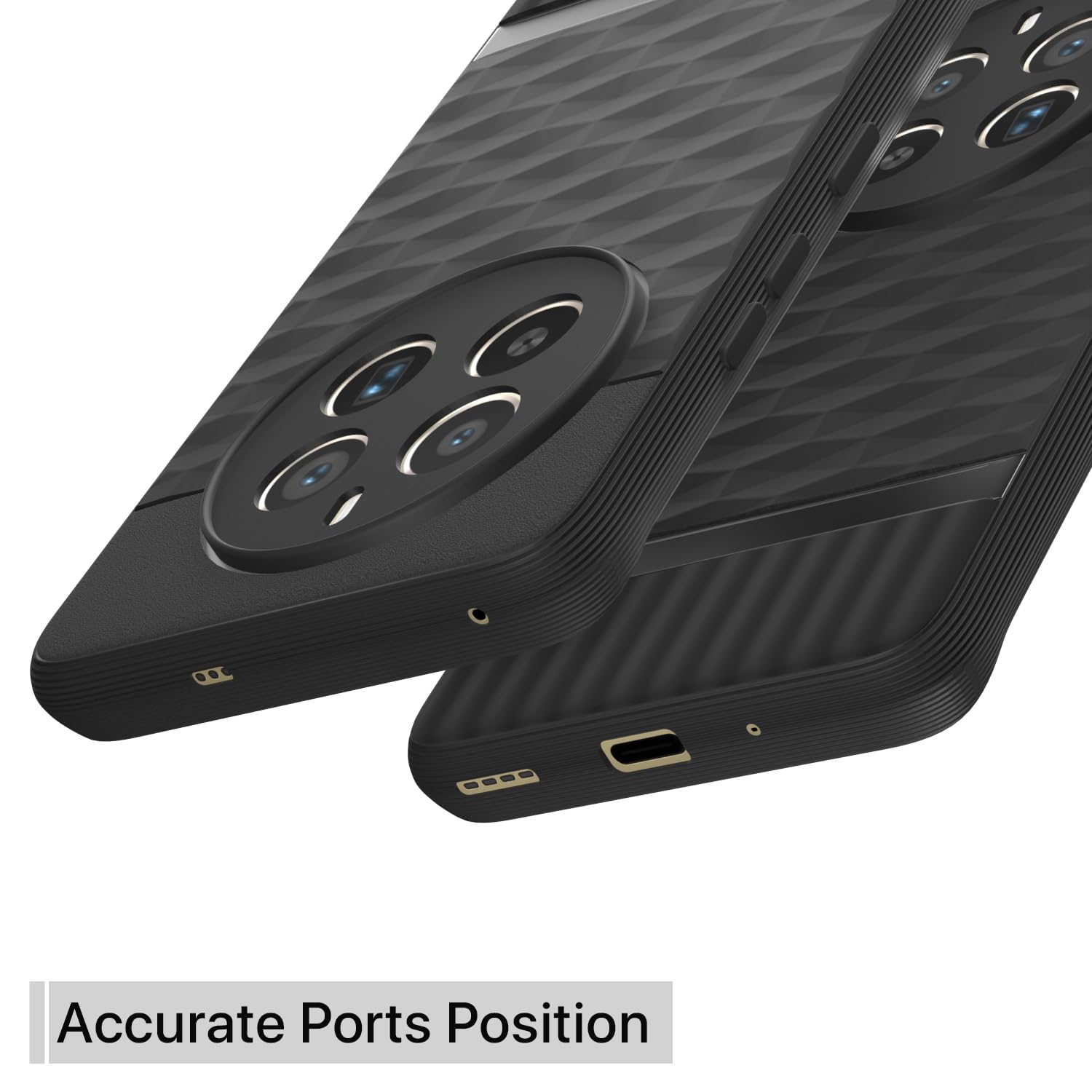 Pikkme Realme 12 Pro 5G / Realme 12 Pro Plus 5G Gencase Back Cover (Black)