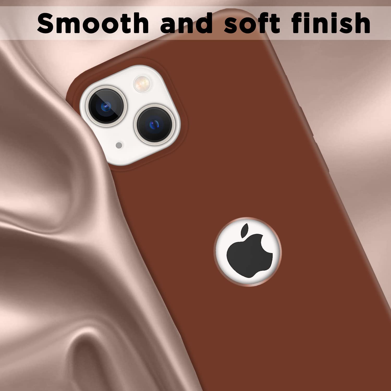 Pikkme iPhone 13 Mini Silicone Back Cover (Brown)