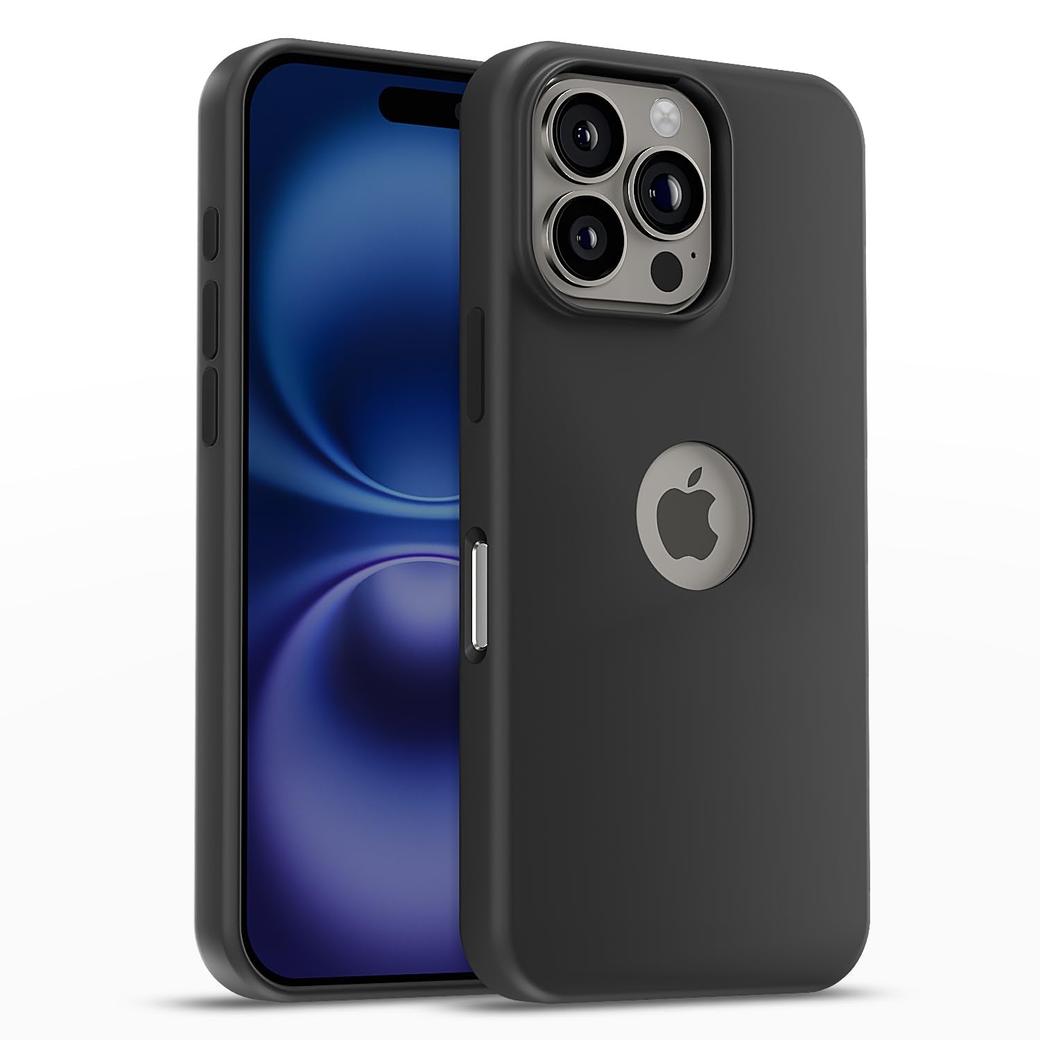 Pikkme iPhone 16 Pro Max Super Soft Silicone Back Cover - Black