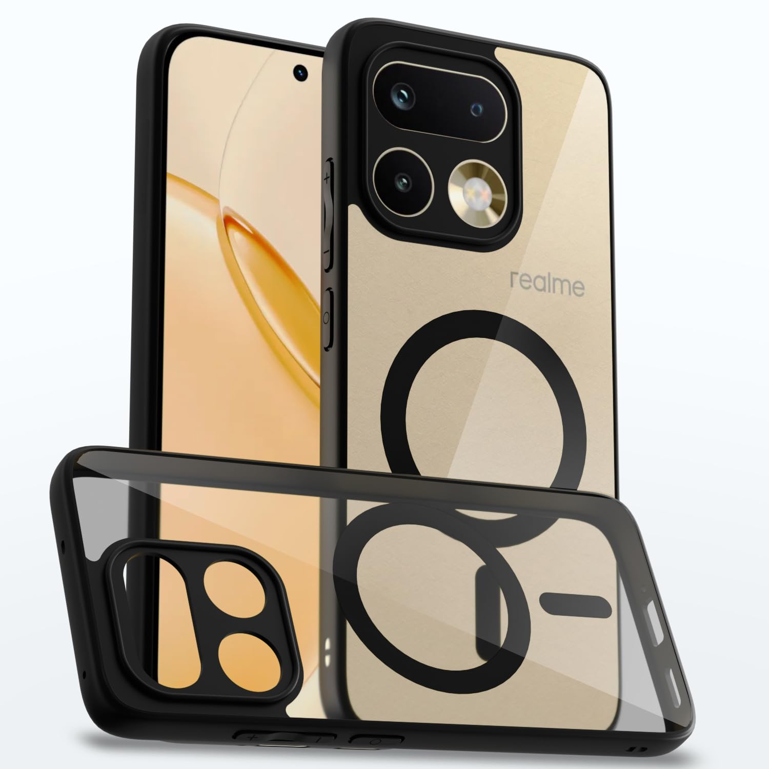 Pikkme Realme 16 Pro 5G black mag-safe mobile cover