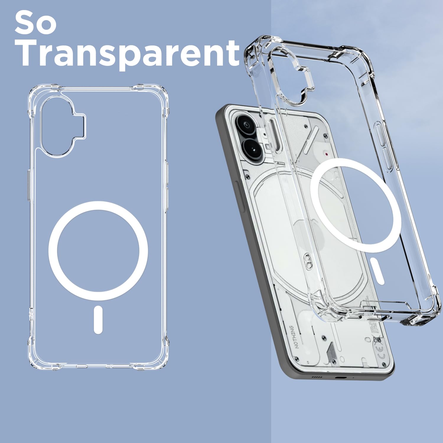 Pikkme Nothing Phone 1 MagSafe transparent mag-safe mobile cover – photo 2