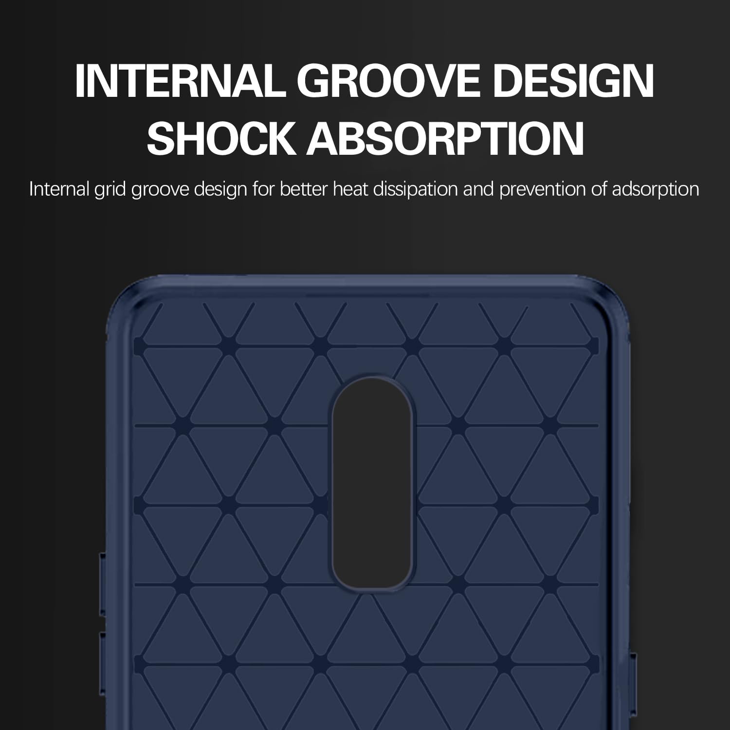 Pikkme Oneplus 6T Hybrid Carbon Fiber Back Cover | Blue