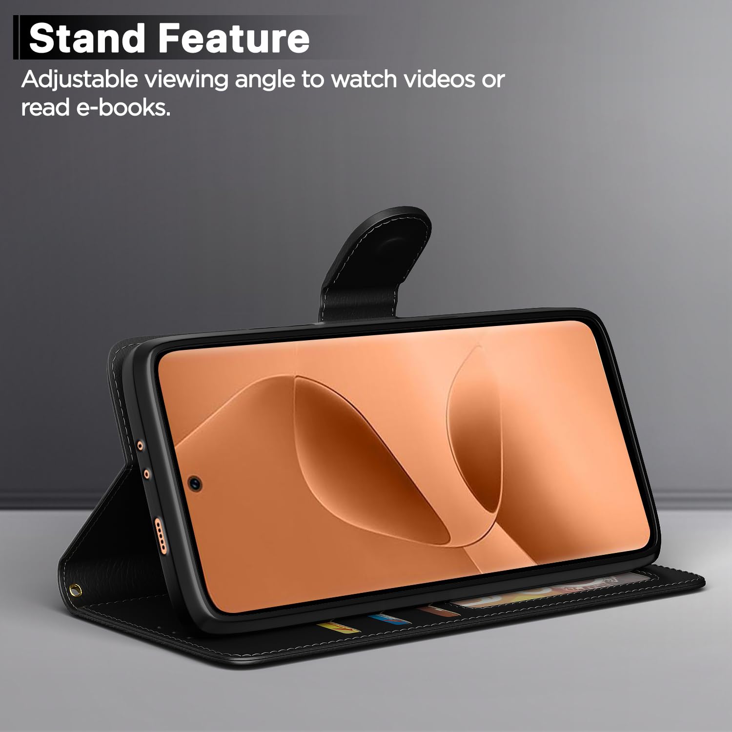 Pikkme black mobile flip cover for Infinix Note Edge 5G – photo 3