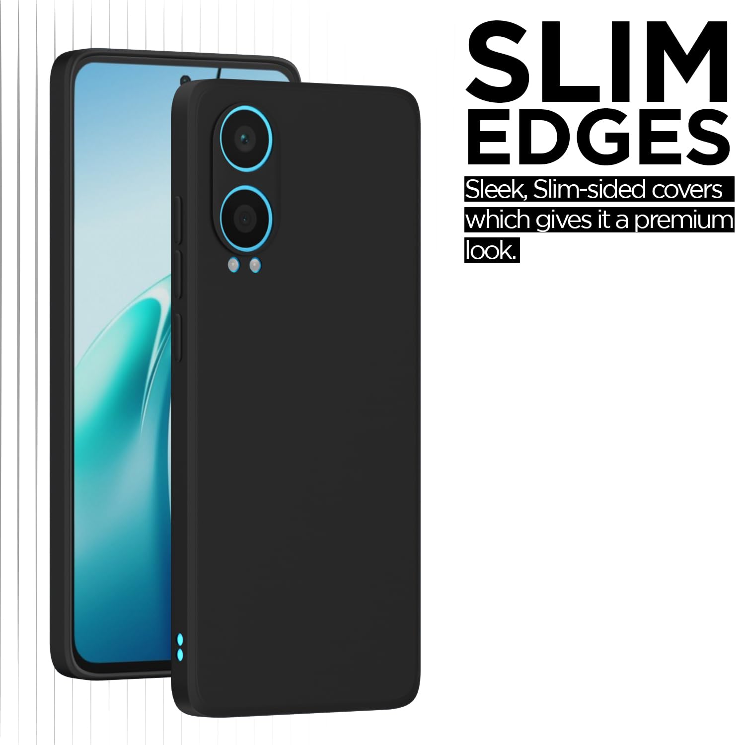 Pikkme OnePlus Nord CE4 Lite 5G Soft Matte Silicone Shockproof Case (Black)