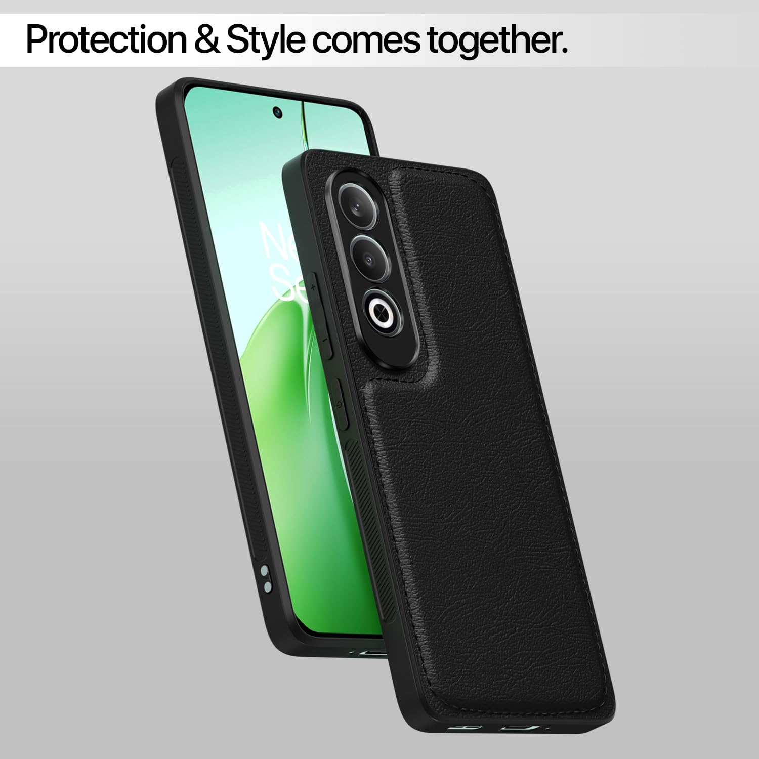 Pikkme OnePlus Nord CE 4 5G Leatherback Back Case | Black