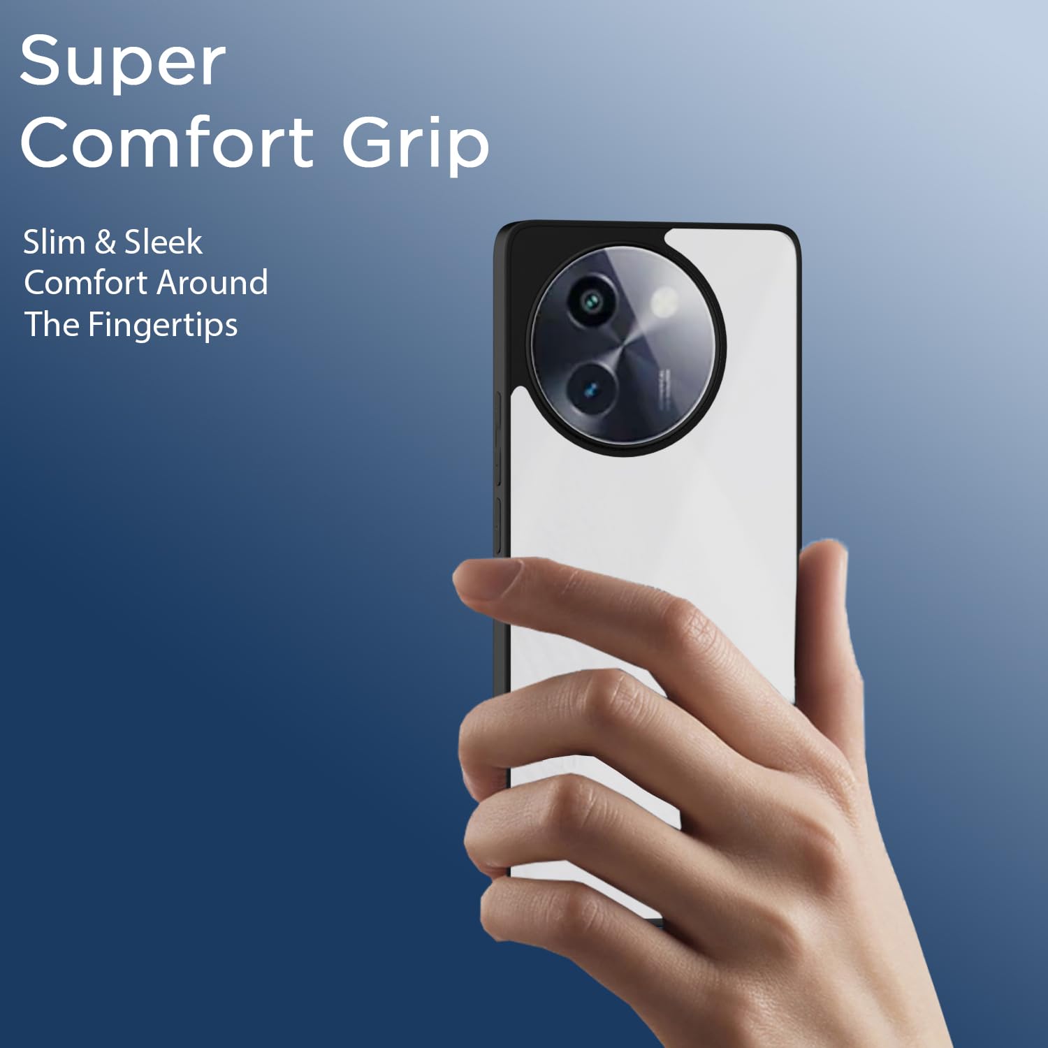 Pikkme Vivo Y200i 5G Eagle 2.0 Shockproof Sleek Hybrid Armor Back Cover (Black)