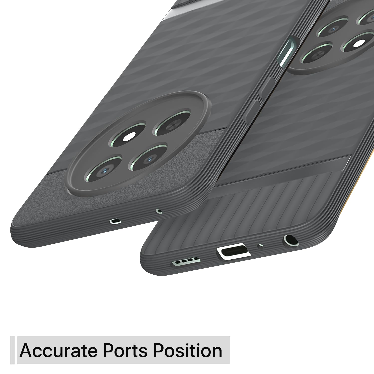 Pikkme Realme Narzo 70x 5G / N65 / Realme 13/12 / 12X 5G / C65 Gencase Back Cover (Grey)