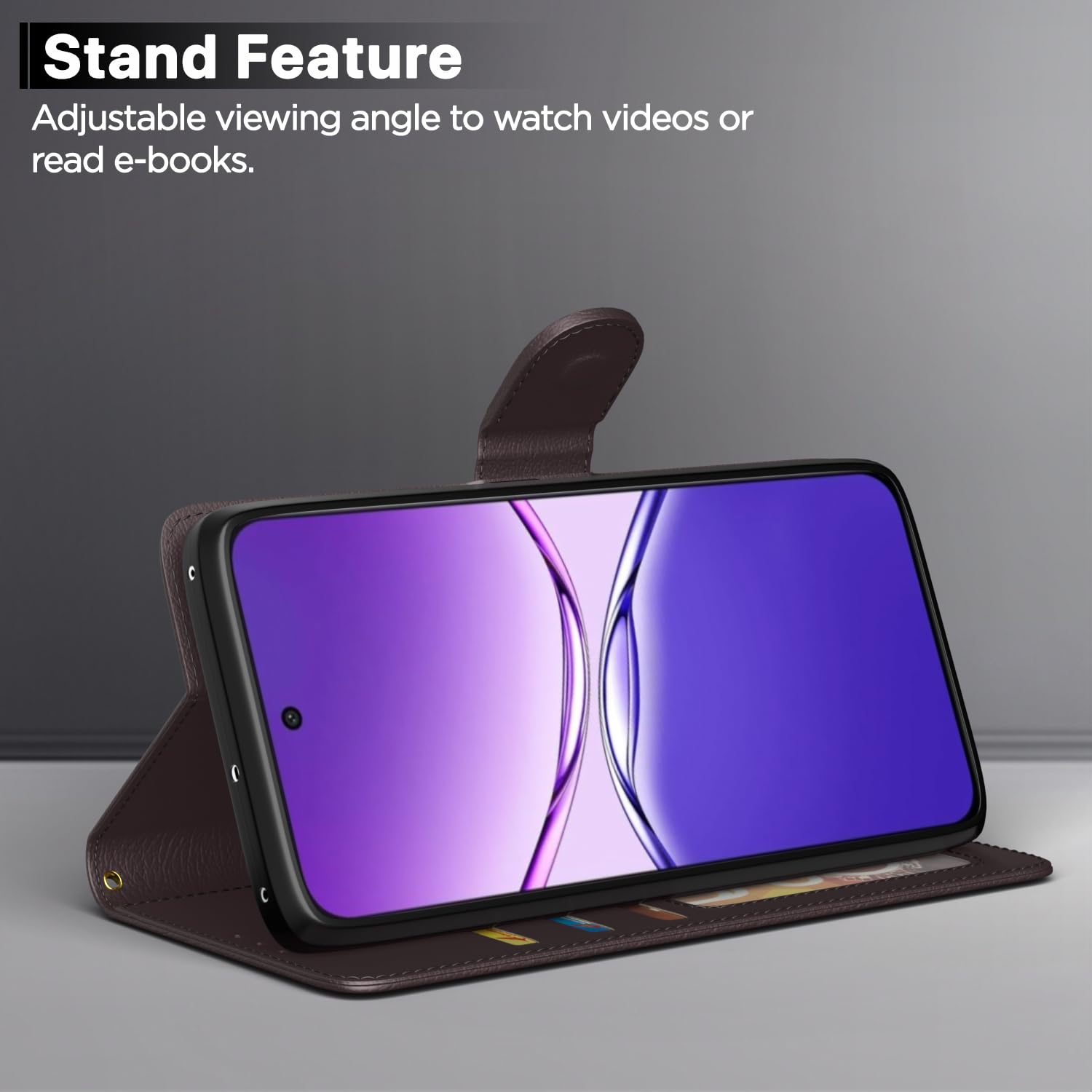 Pikkme Oppo F29 Pro 5G Vintage Flip Cover (Coffee)