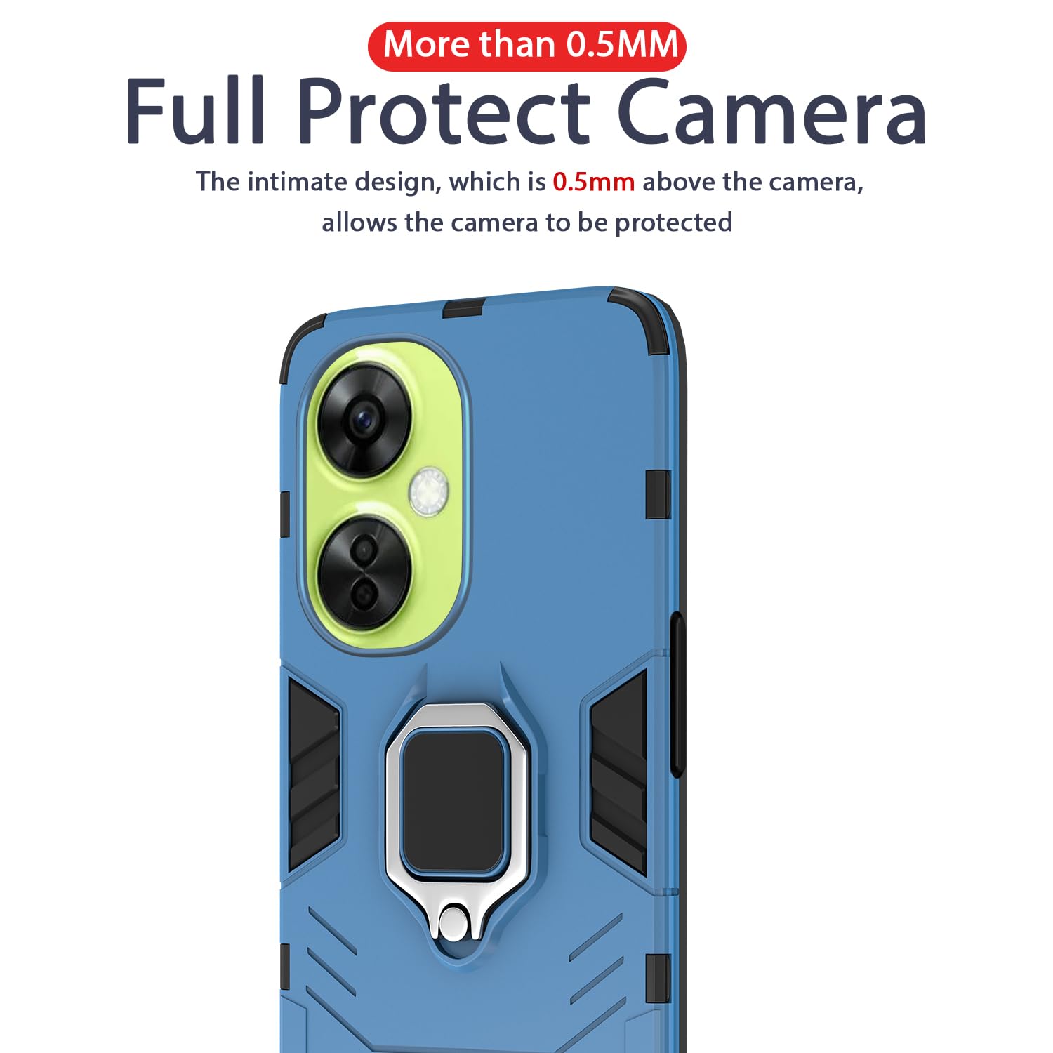 Pikkme OnePlus Nord CE 3 Lite 5G D5 Tough Armor Back Cover | Blue