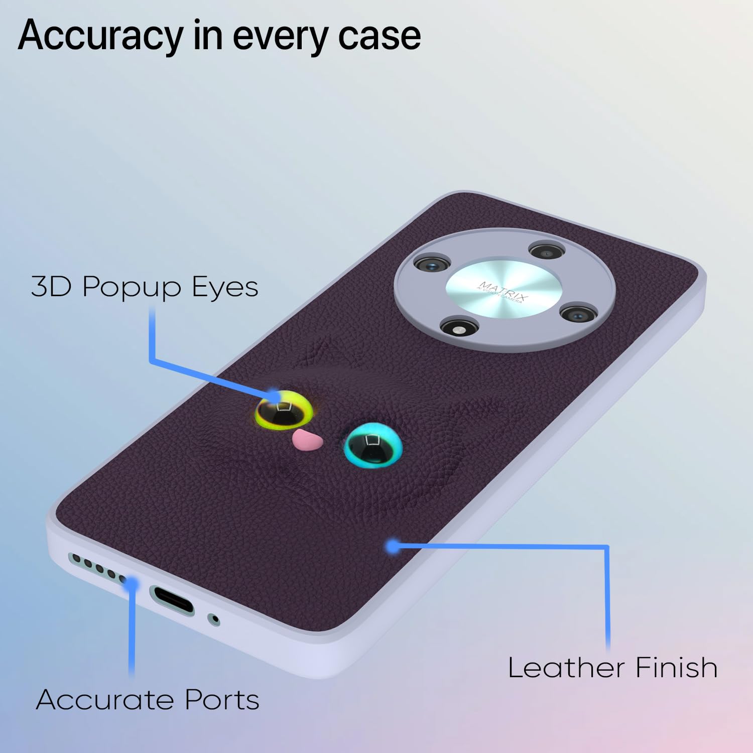 Pikkme Honor X9b 5G Kitty Back Cover (Purple)