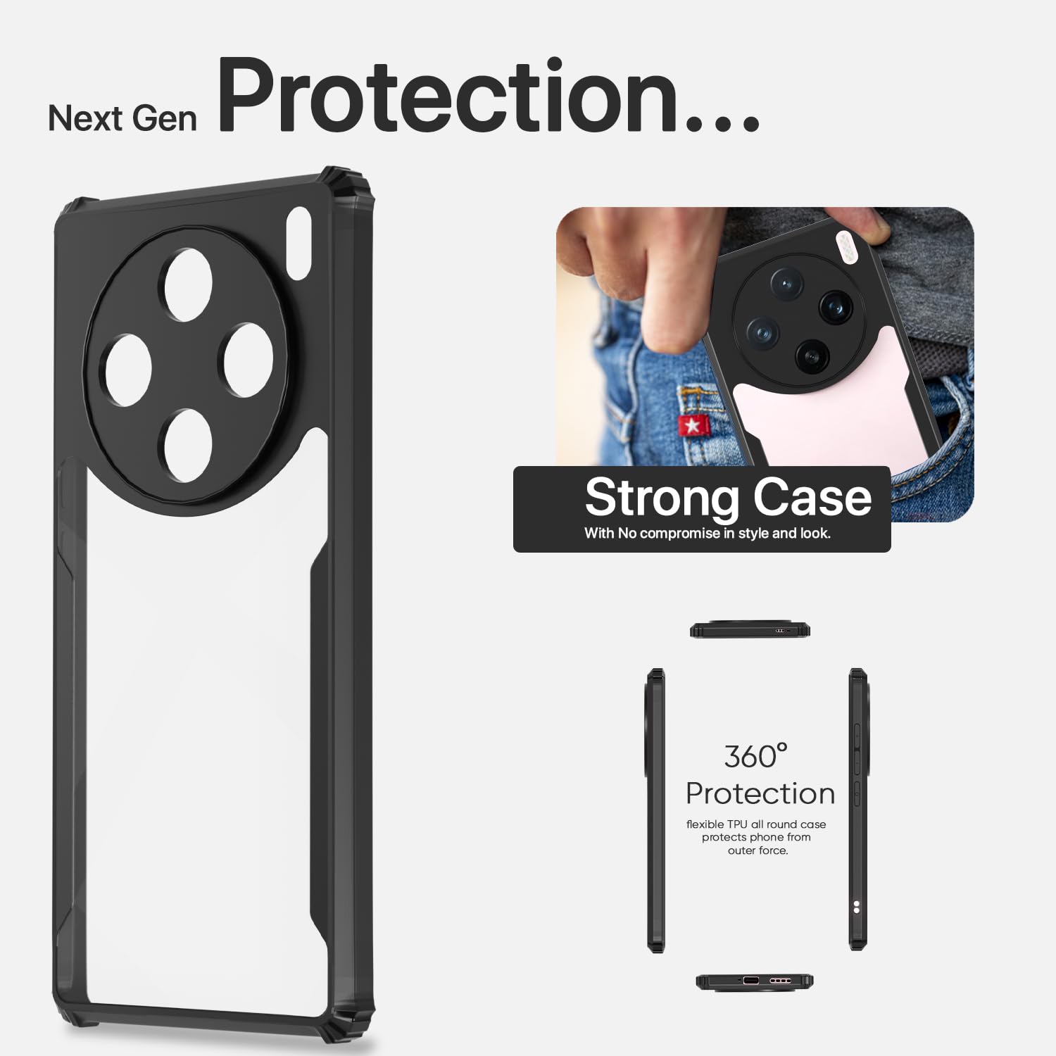 Pikkme Vivo X200 5G Eagle Back Cover (Black)