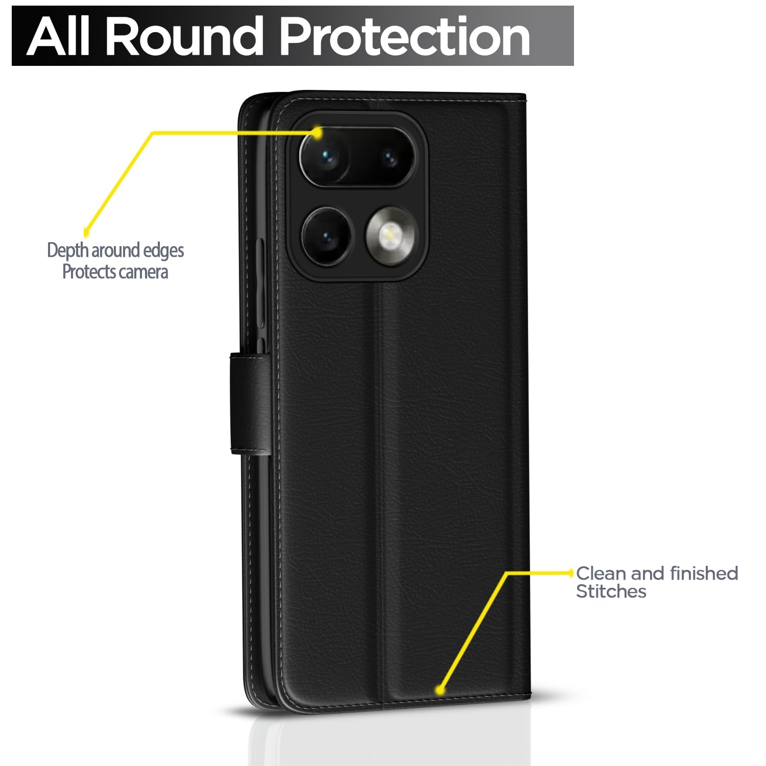 Pikkme black Wallet flip case for Realme 16 Pro Plus 5G – photo 4