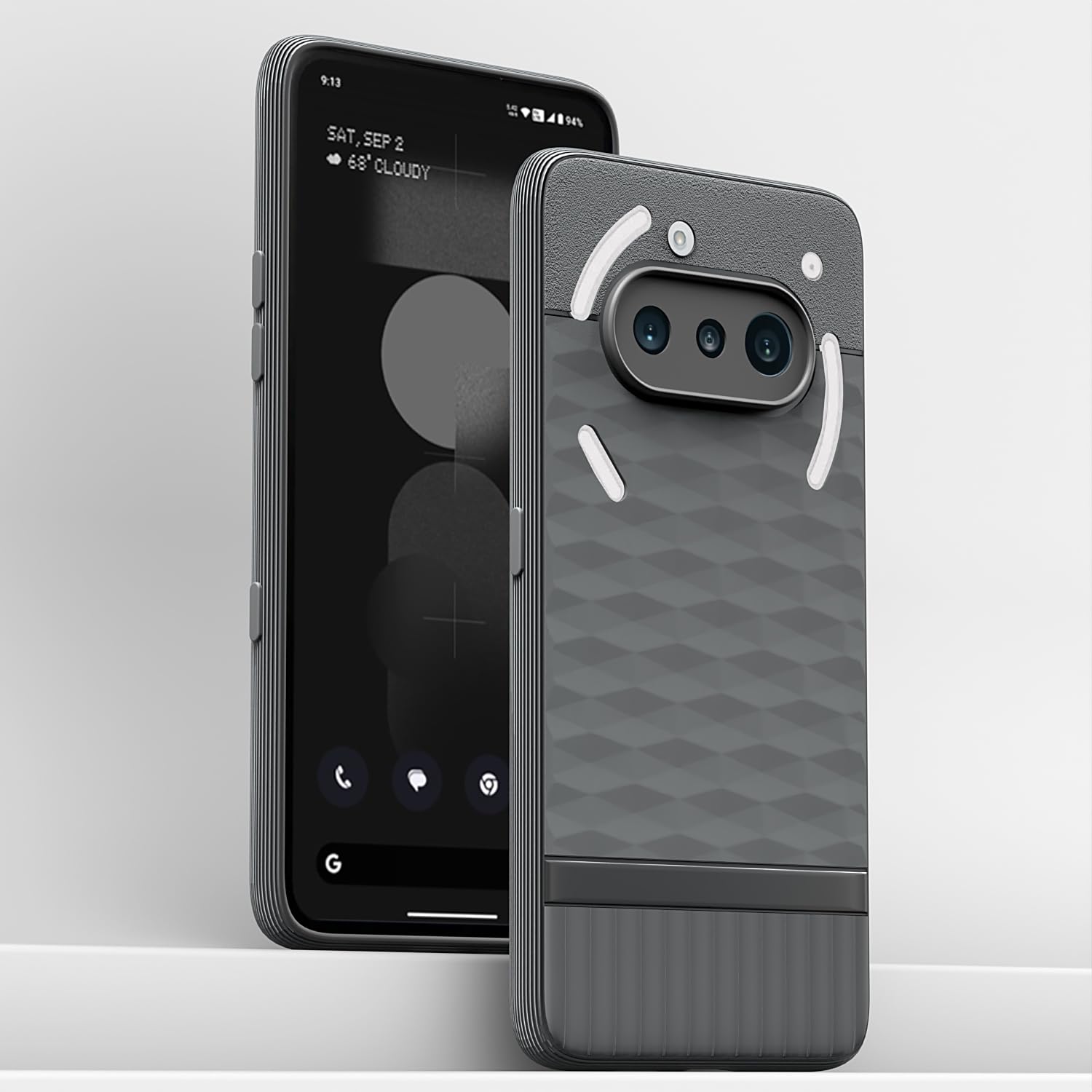 Pikkme Nothing Phone 3a 5G Shockproof Soft Flexible Gencase Back Cover (Grey)