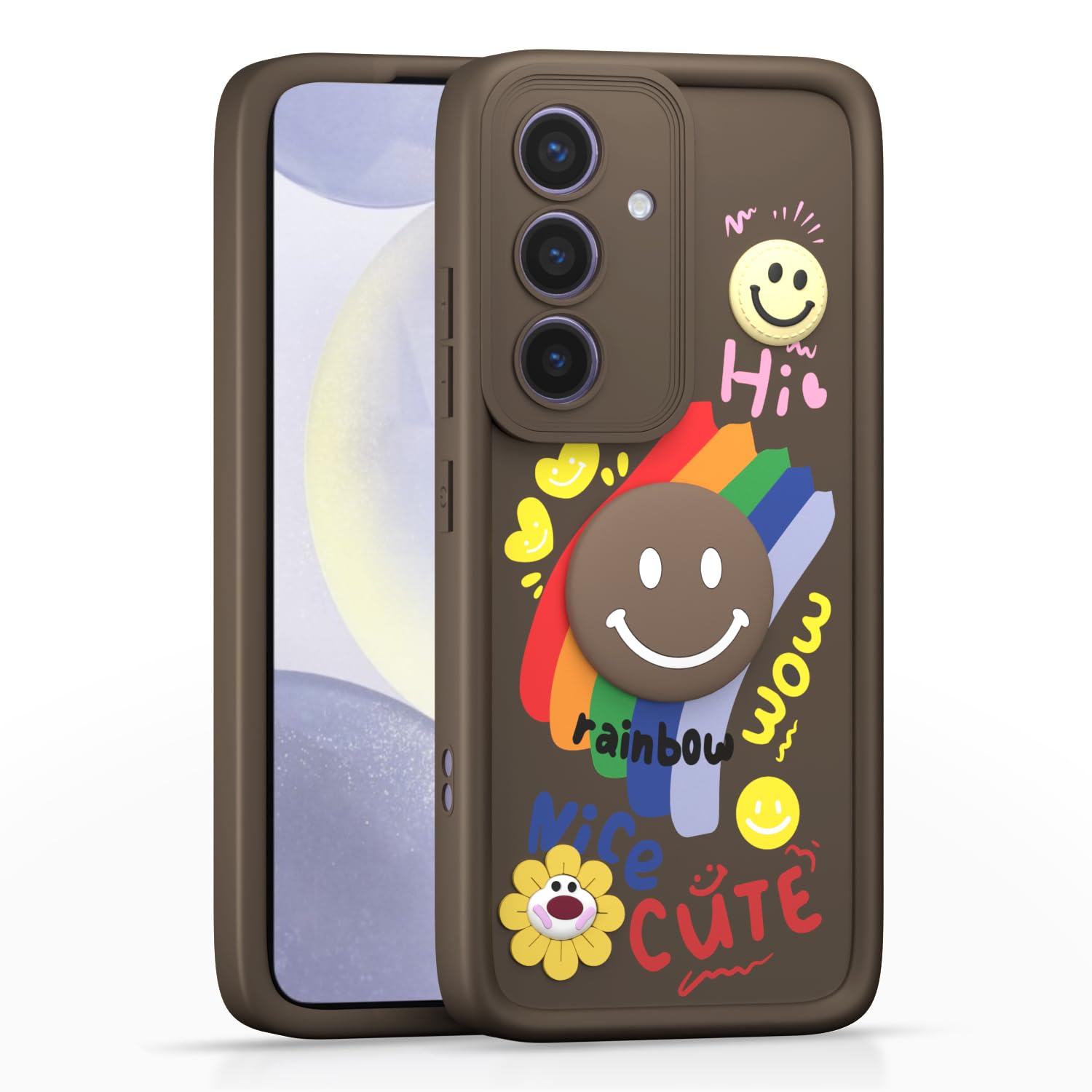 Pikkme brown Soft Silicone back cover for Samsung S24 5G