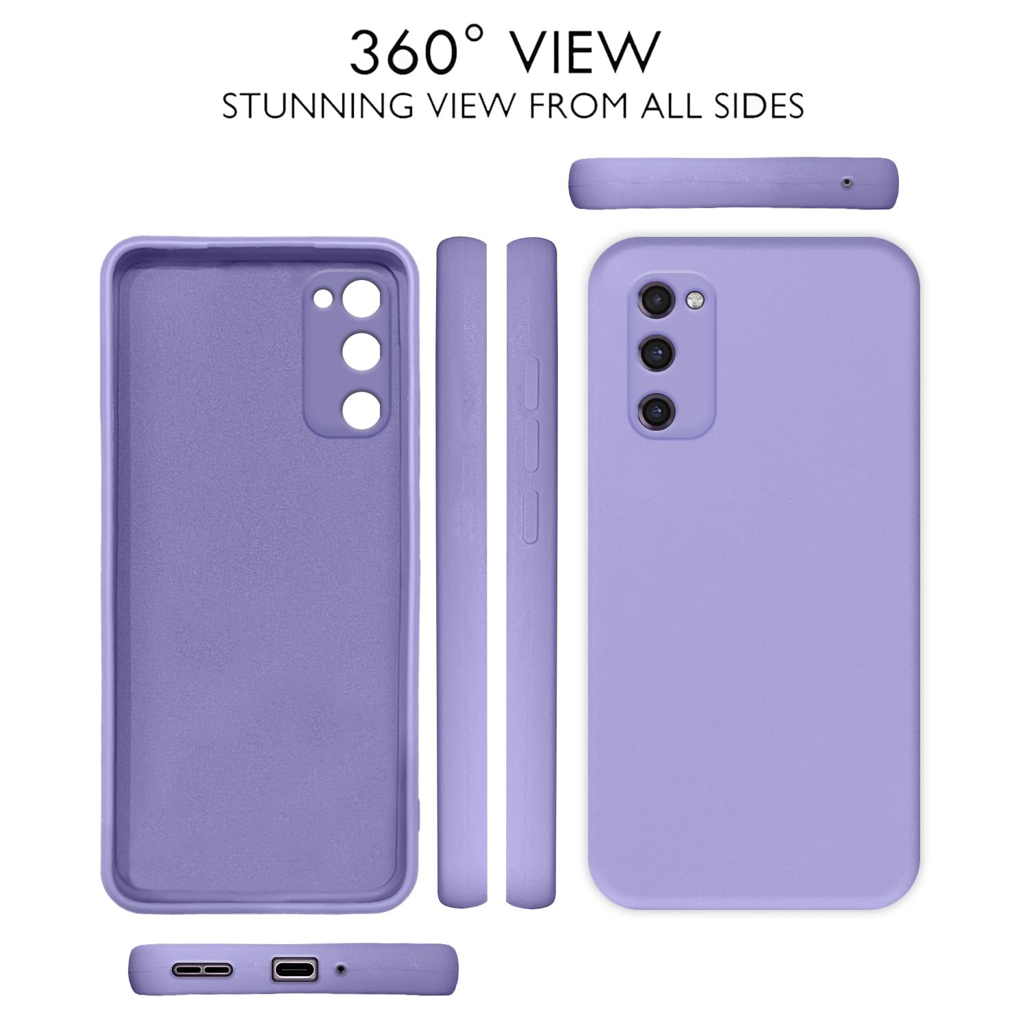 Pikkme Samsung Galaxy S20 FE / S20 FE 5G Soft Matte Silicone Shockproof Case | Purple