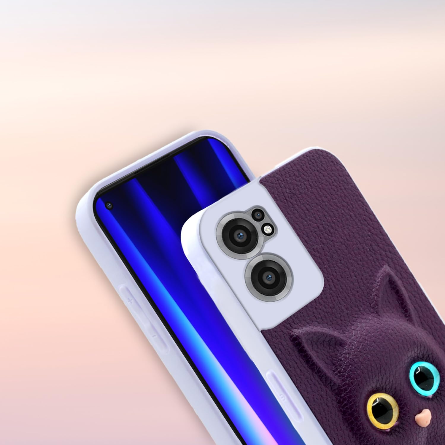 Pikkme Oneplus Nord Ce 2 5G Kitty Back Cover (Purple)