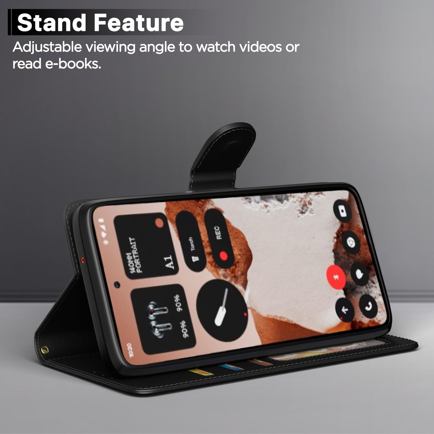 Pikkme CMF by Nothing Phone 2 Pro 5G Vintage Flip cover (Black)