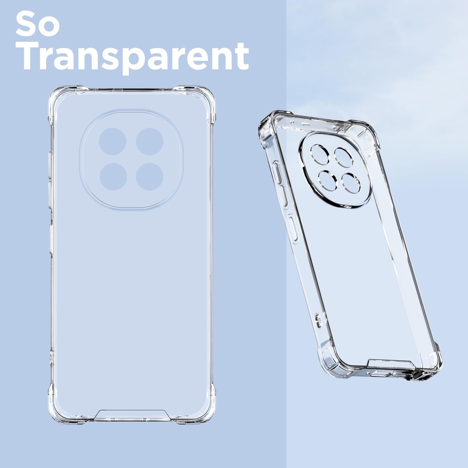 Pikkme Oppo F29 Pro 5G PC + TPU Clear Transparent Back Cover (Transparent)