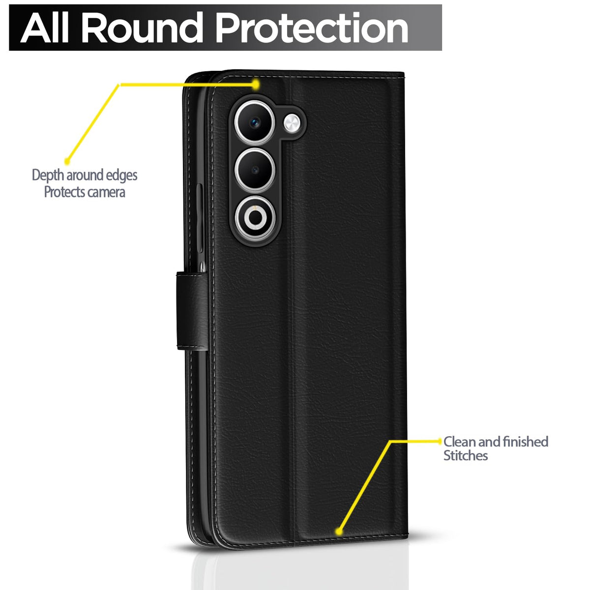 Pikkme Oppo A5 5G Wallet black wallet flip cover – photo 4